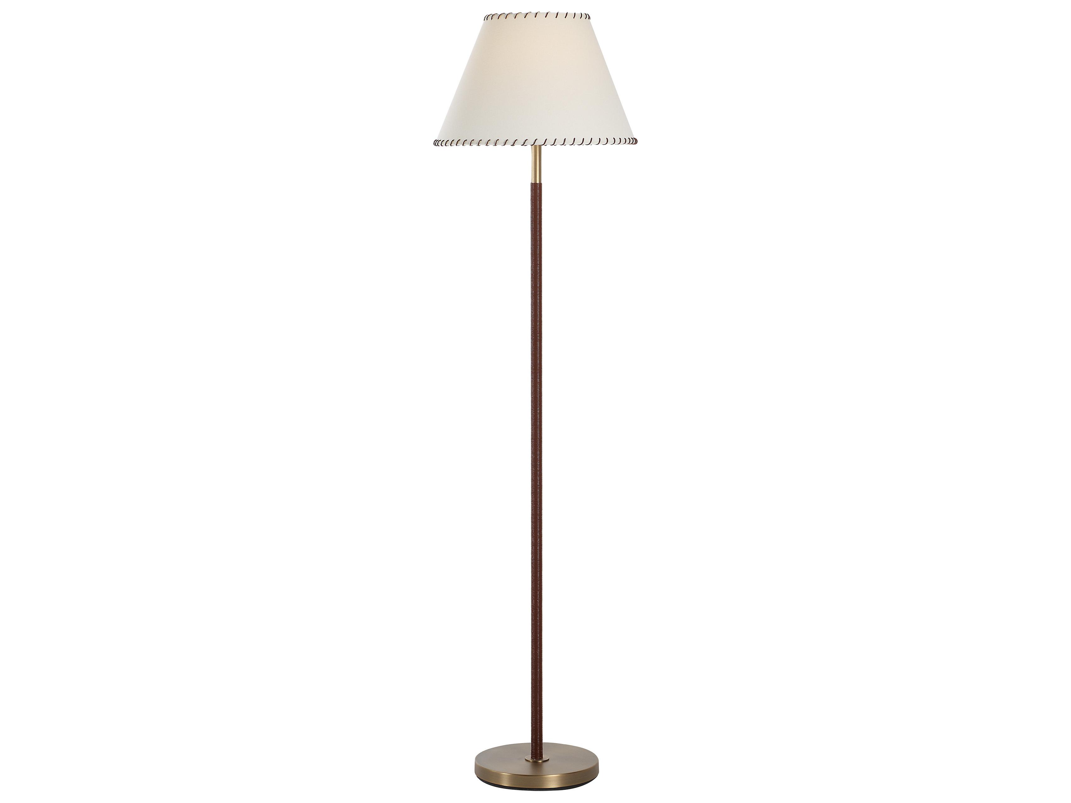 Renwil Elea Dark Antique Brushed Brass Floor Lamp