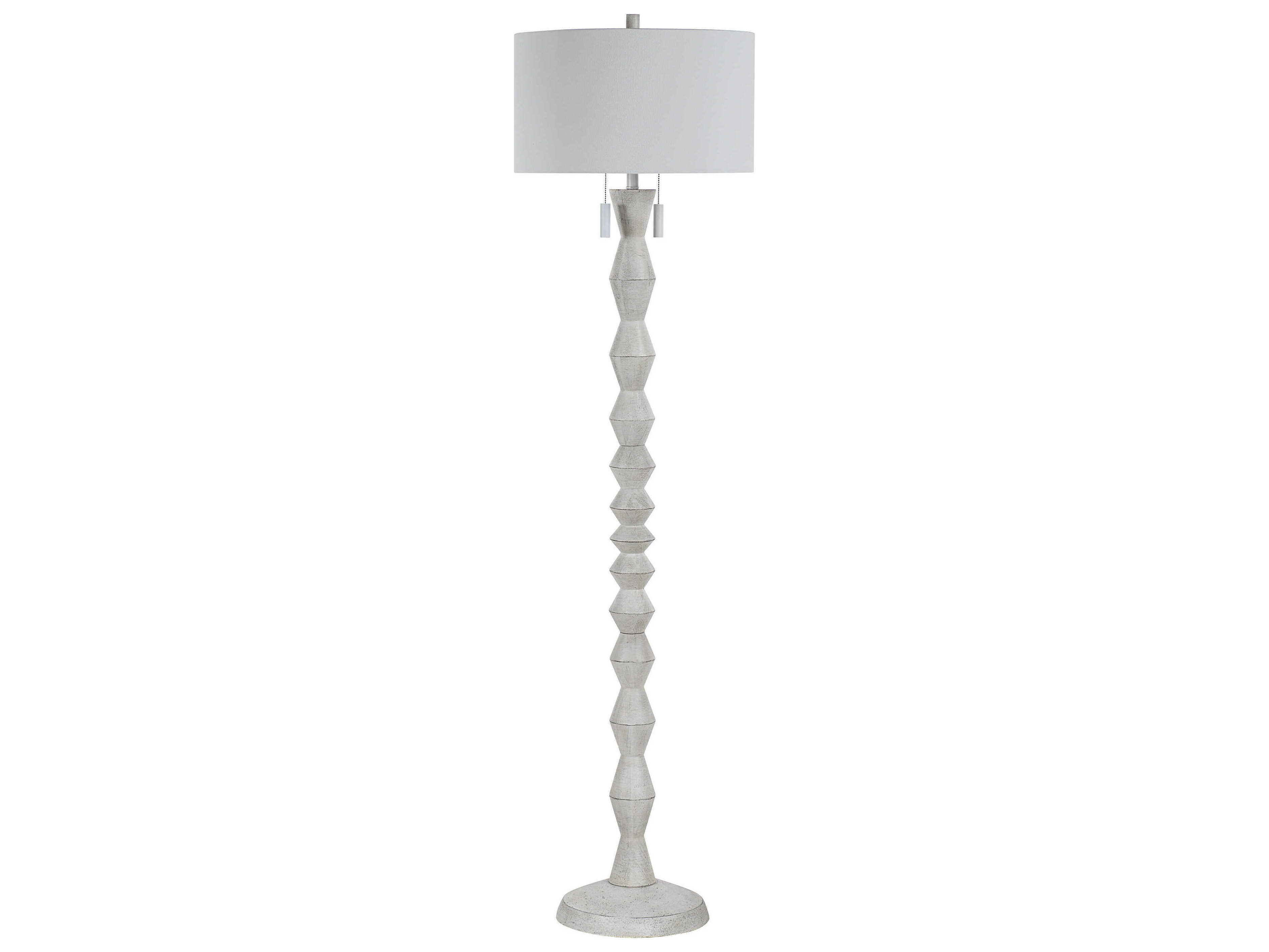 Renwil Sorriso White Wood Texture Floor Lamp