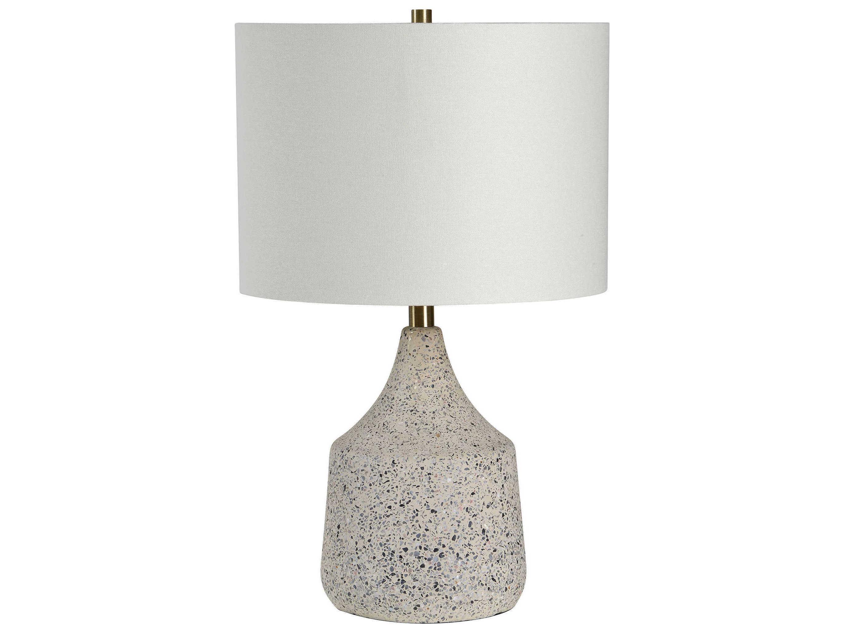 Renwil Longmore Beige Speckles Off White Table Lamp