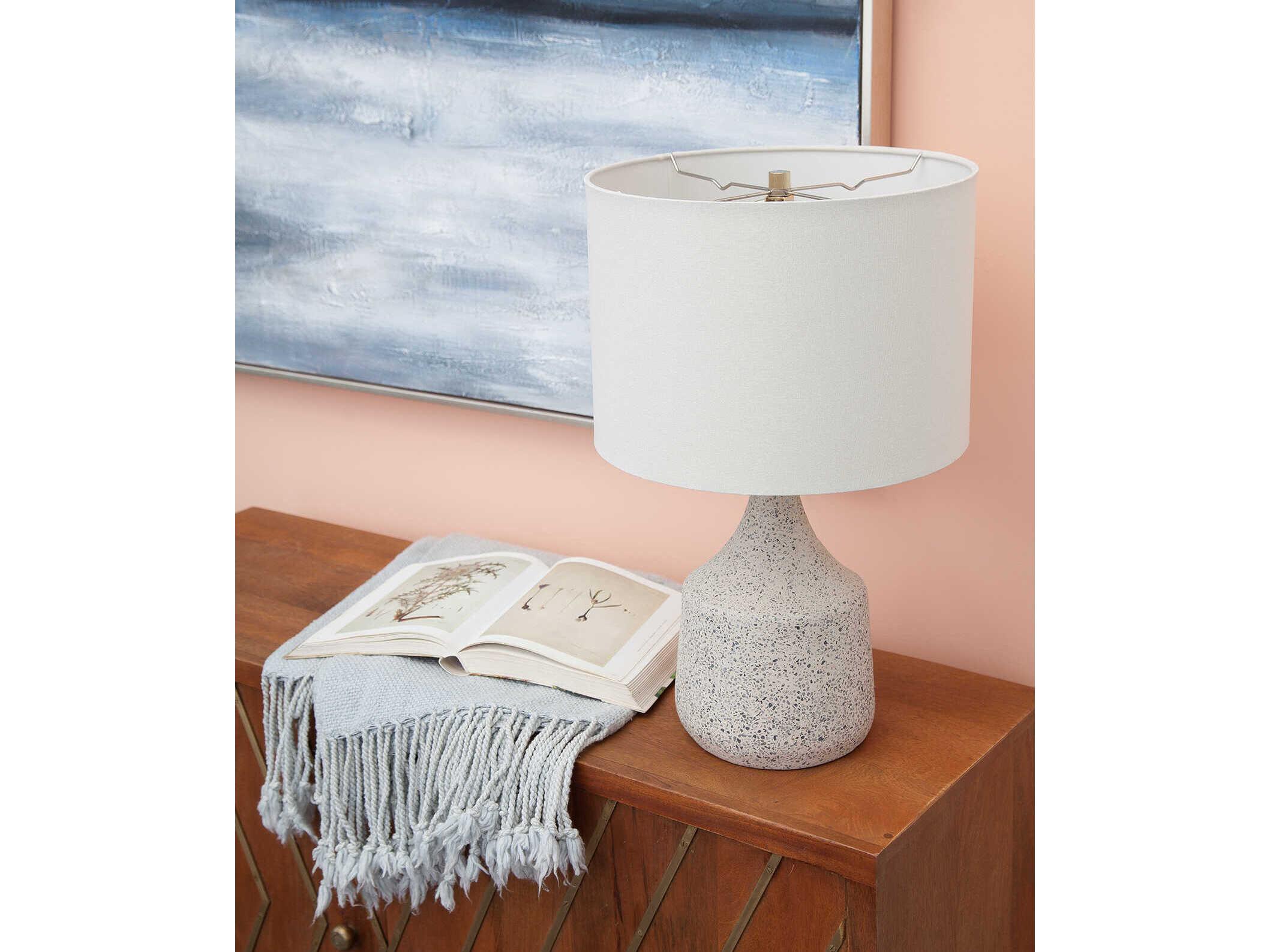 Renwil Longmore Beige Speckles Off White Table Lamp