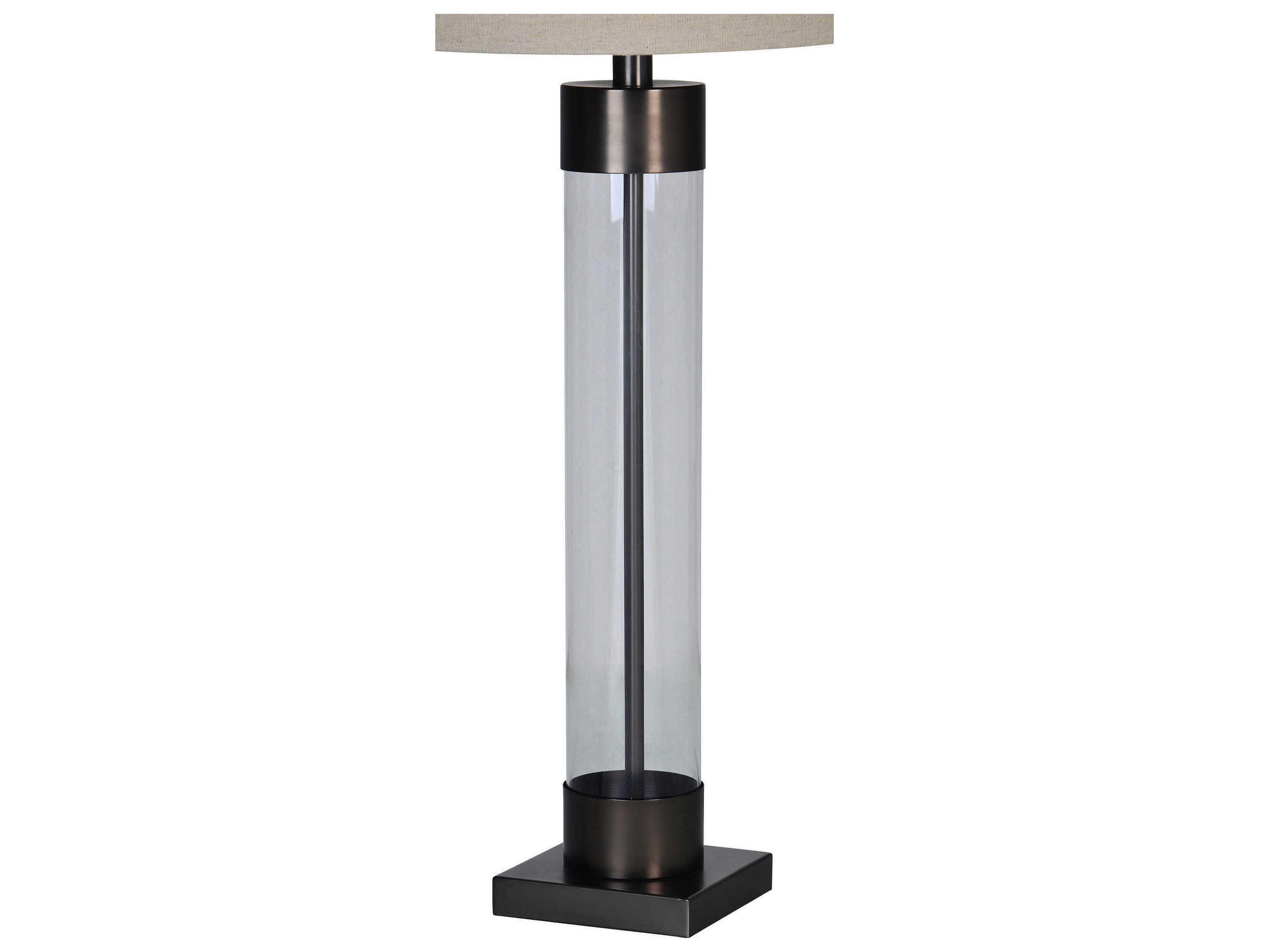 Renwil Meredith Clear Beige Linen Buffet Lamp