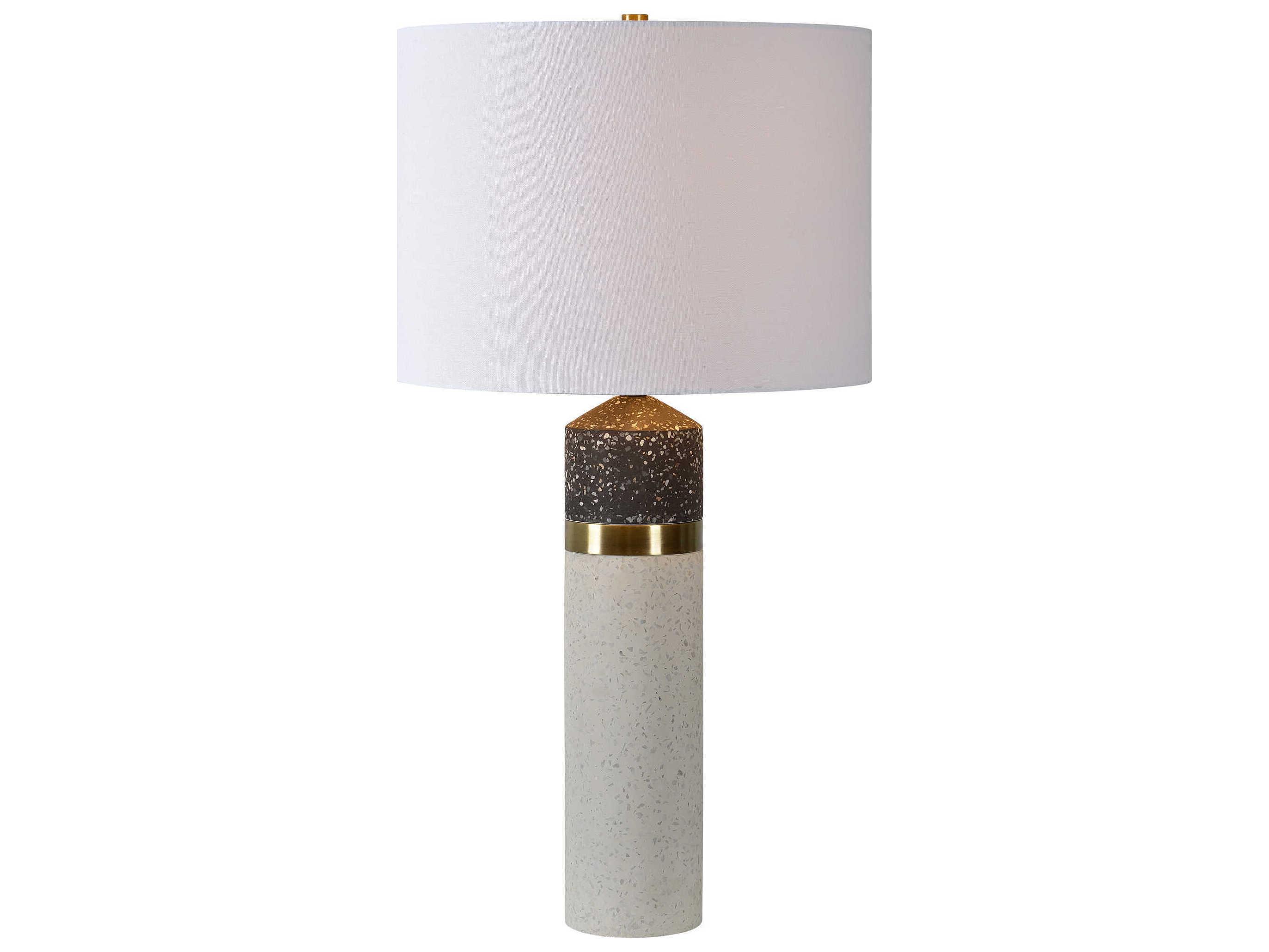 Renwil Kaitlyn White Black Speckles Buffet Lamp