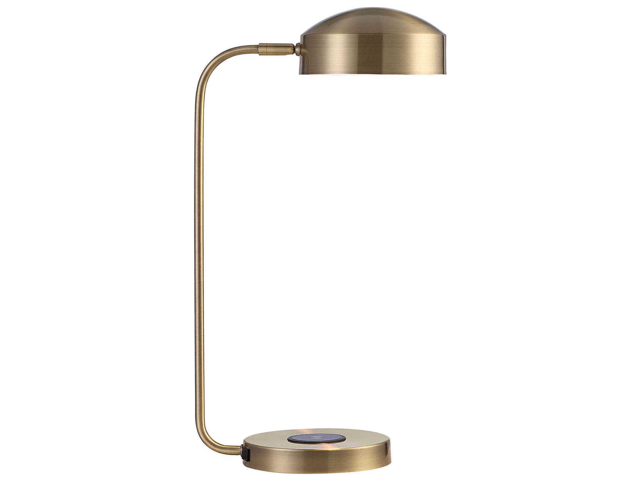 Renwil Riesco Antique Brass Iron Desk Lamp