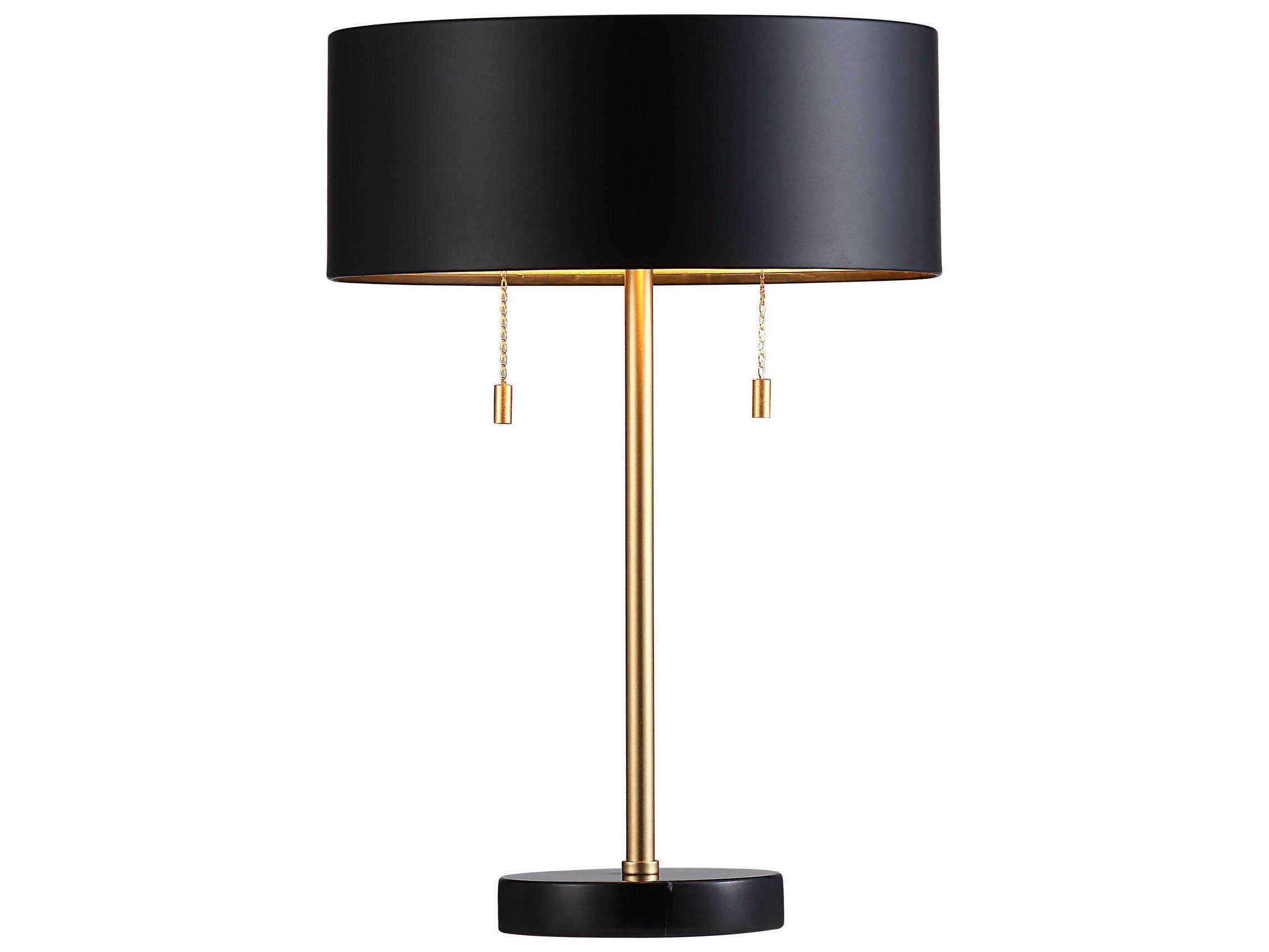 Renwil Gillian Gold Matte Black Iron Table Lamp