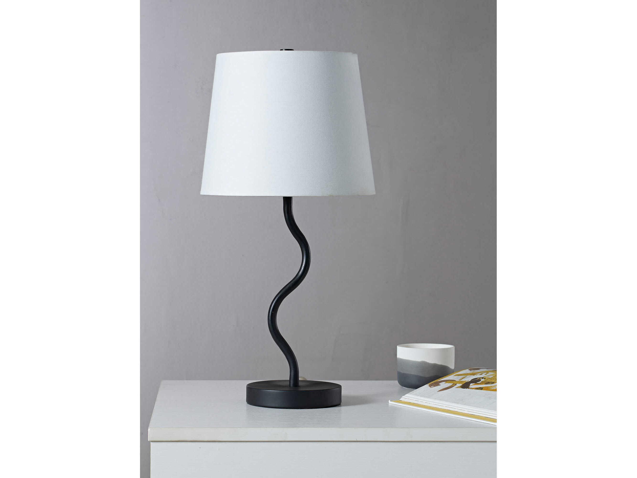 Renwil Mayssa Matte Black Table Lamp