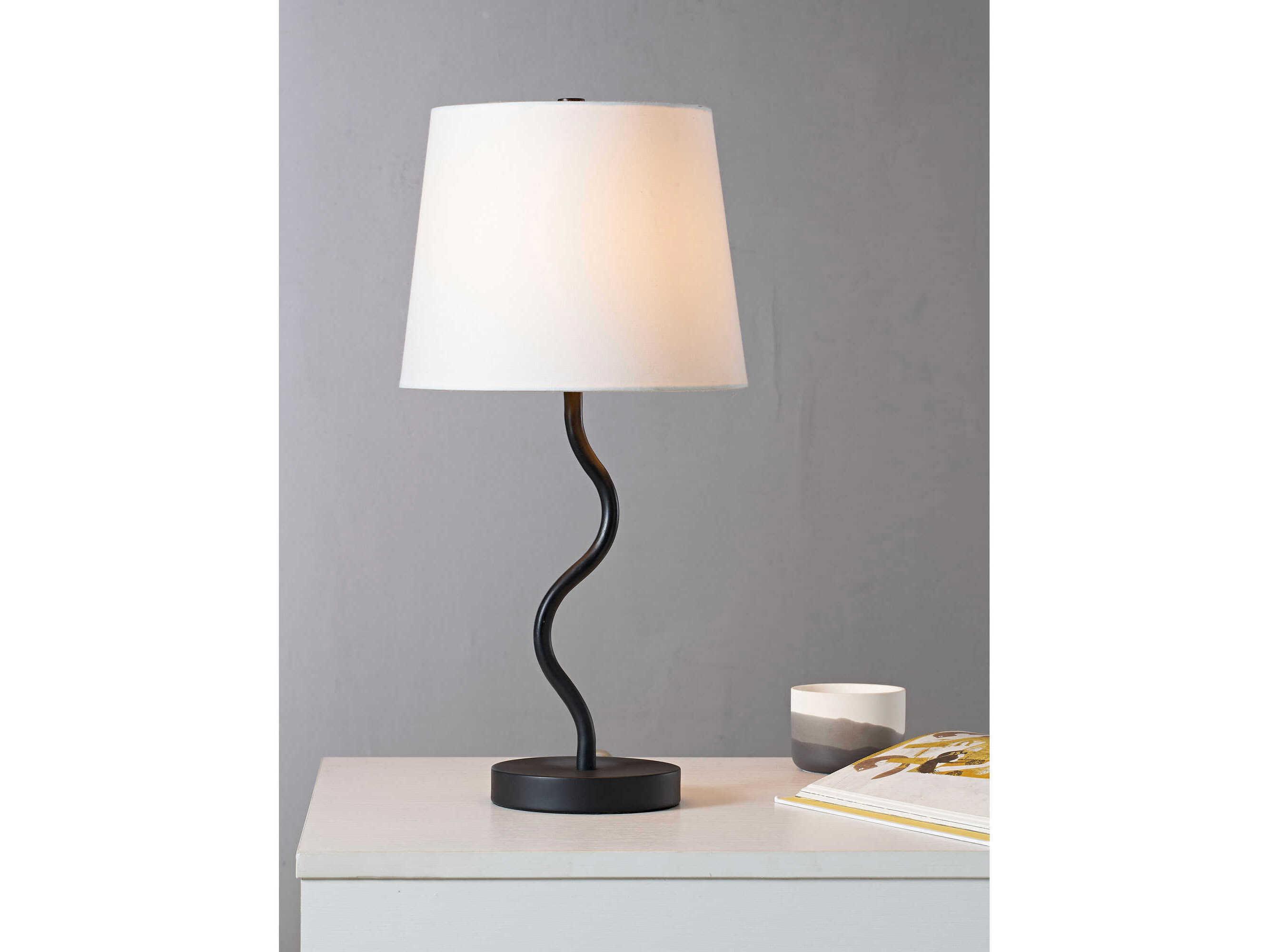Renwil Mayssa Matte Black Table Lamp