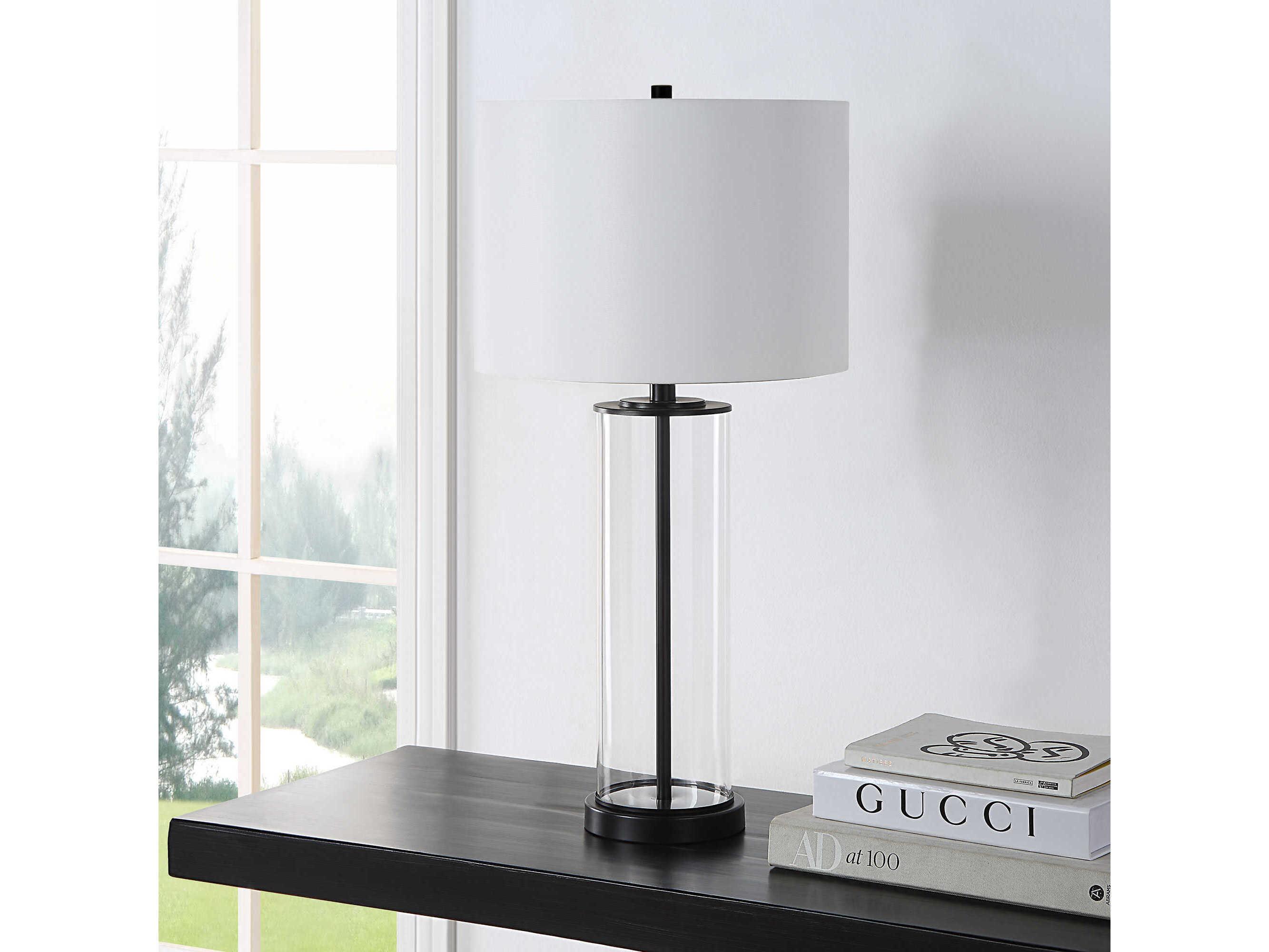 Renwil Desdemona Black Clear Buffet Lamp Set of 2