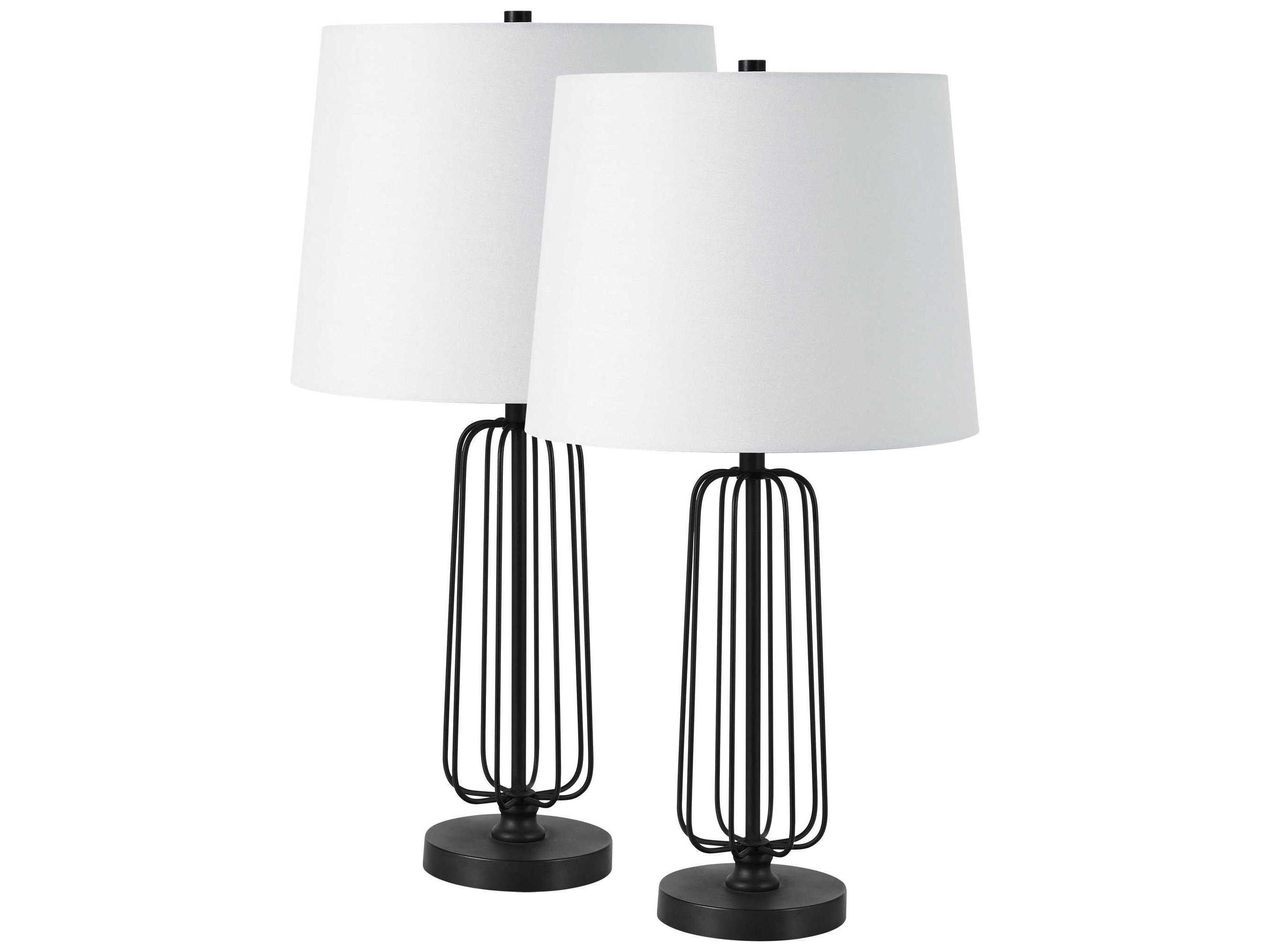 Renwil Shadia Matte Black Buffet Lamp Set of 2