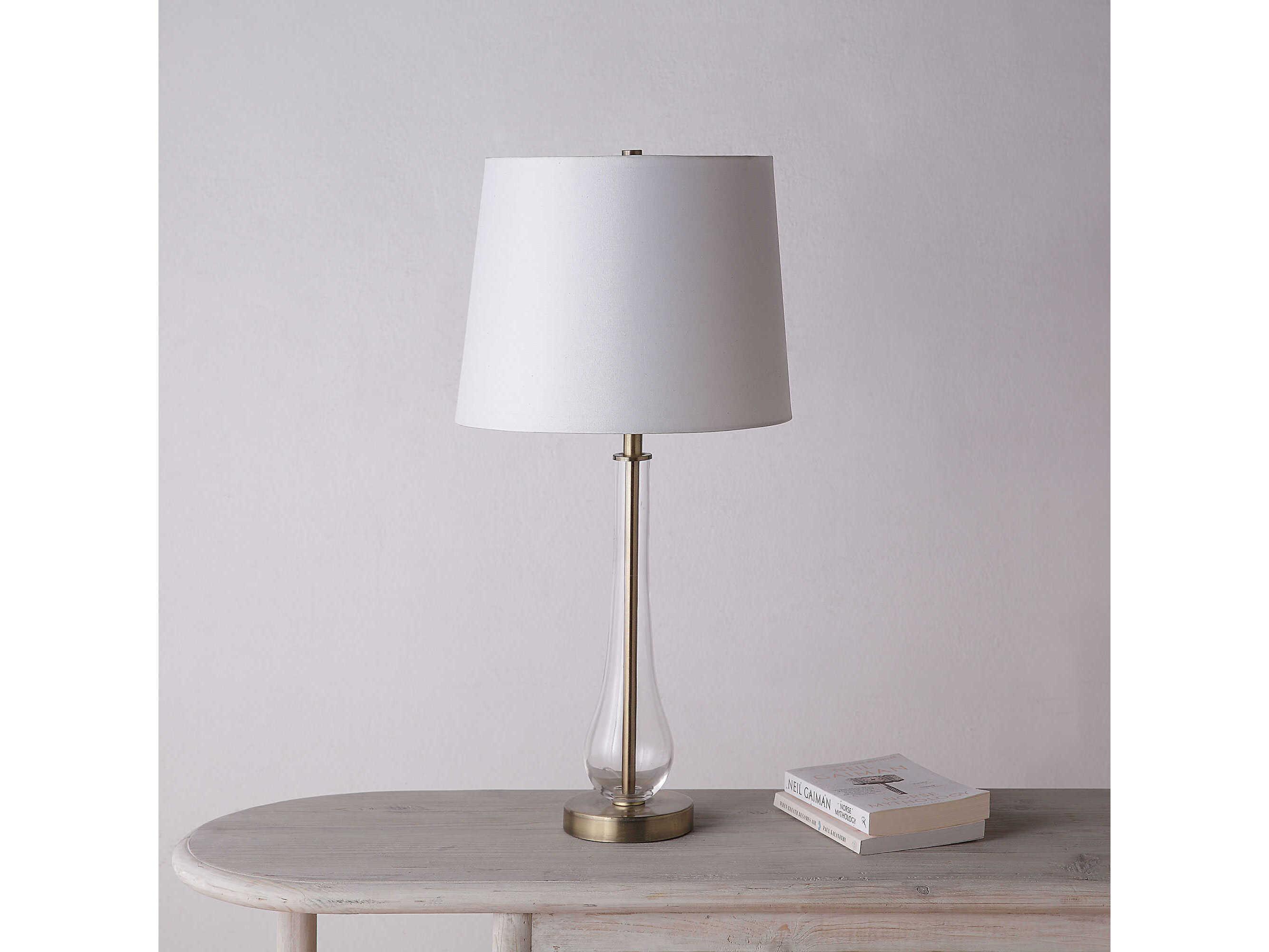 Renwil Nabi Clear Brass Buffet Lamp Set of 2