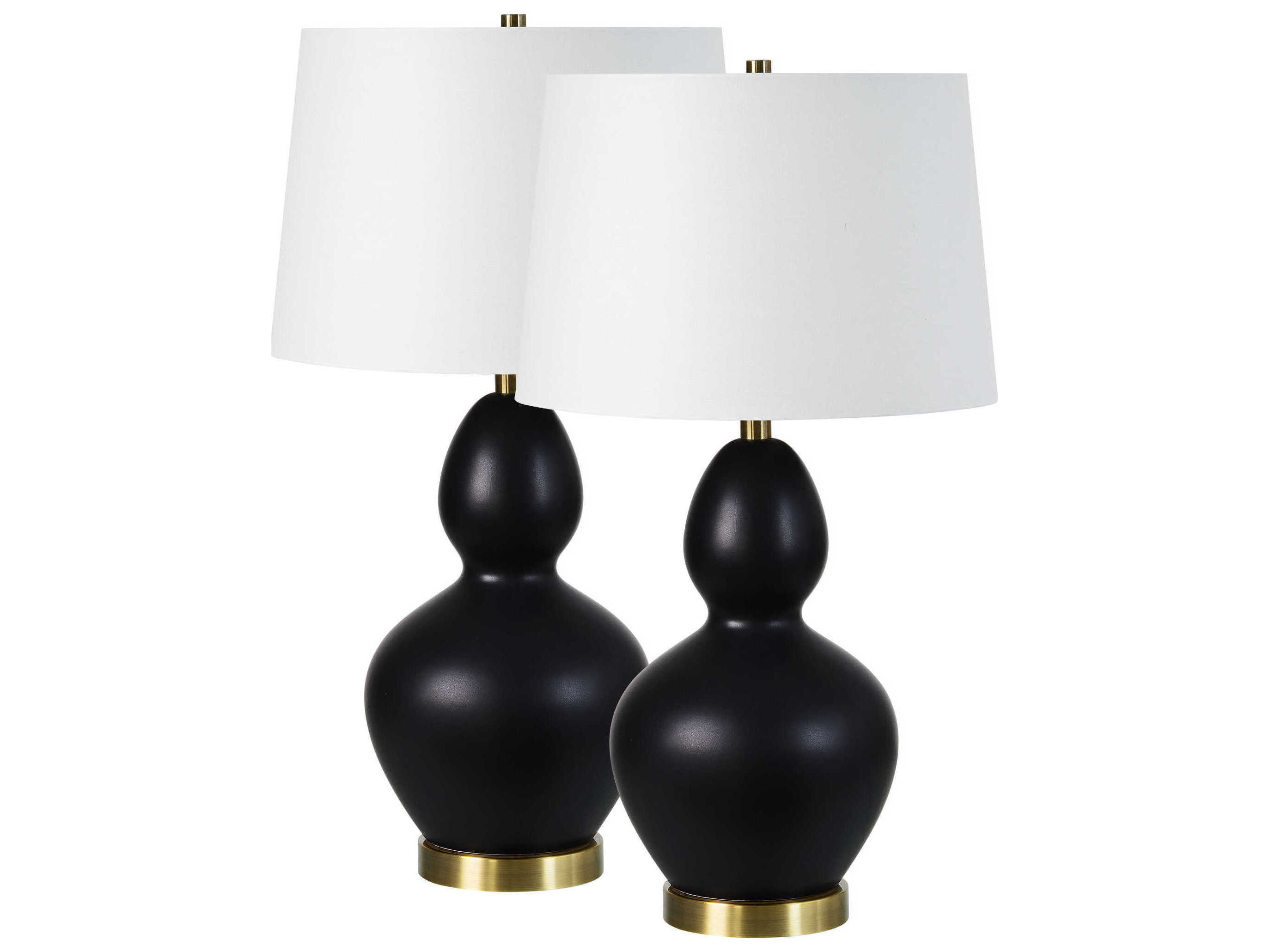 Renwil Kamilia Matte Black Buffet Lamp Set of 2