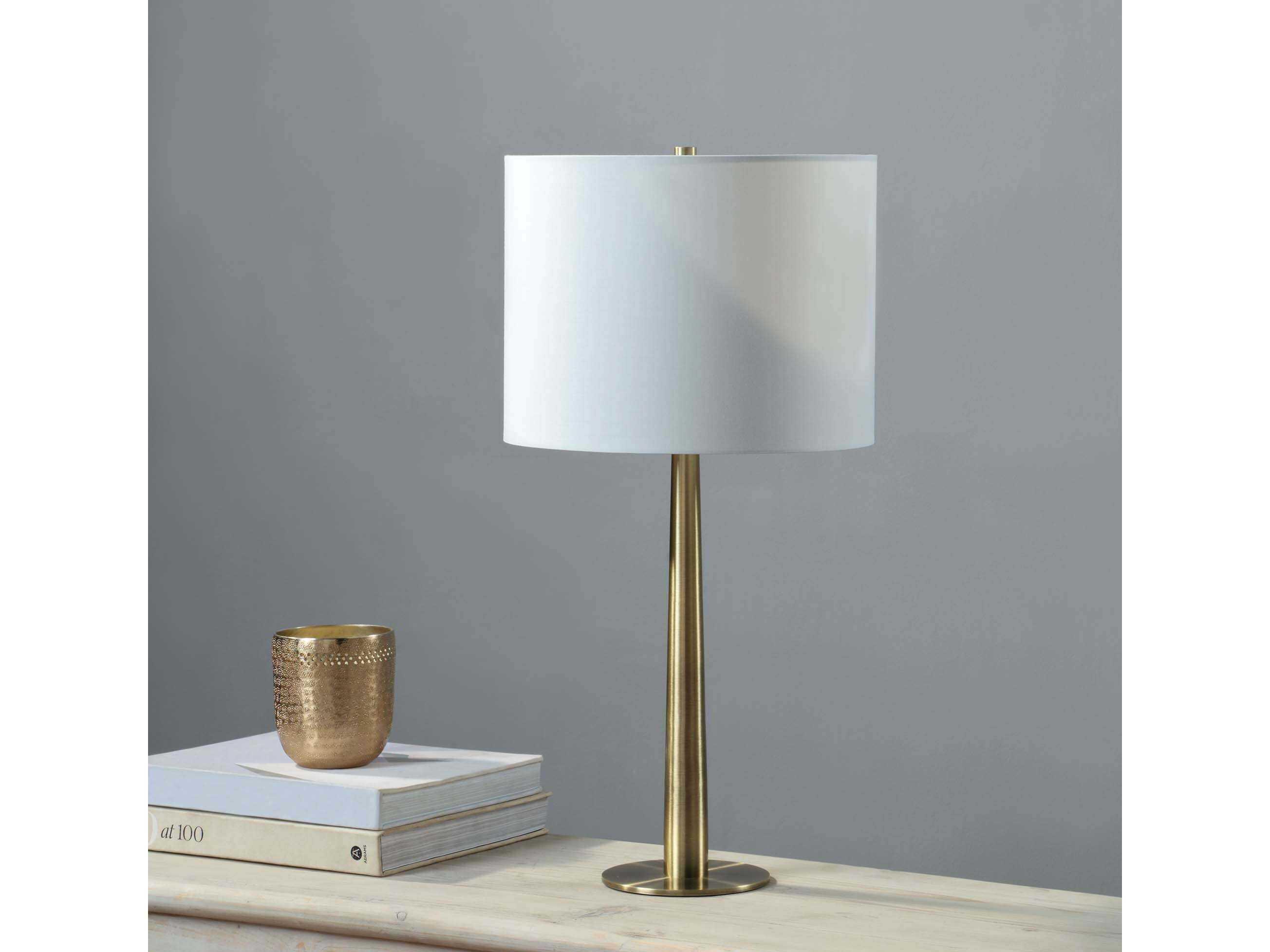 Renwil Sarai Antique Brass Buffet Lamp Set of 2