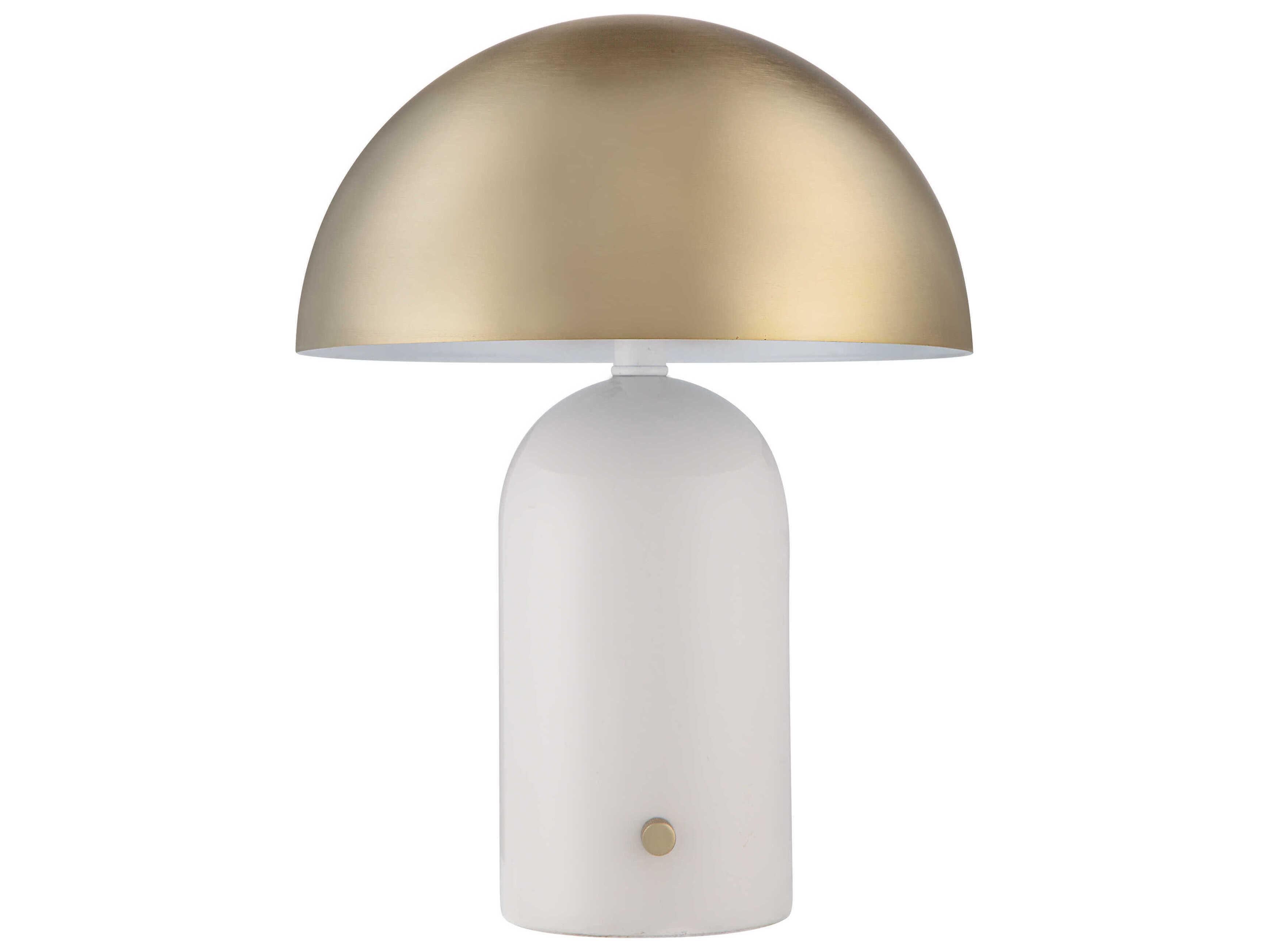 Renwil Solero Plated Champagne Iron Off White Table Lamp