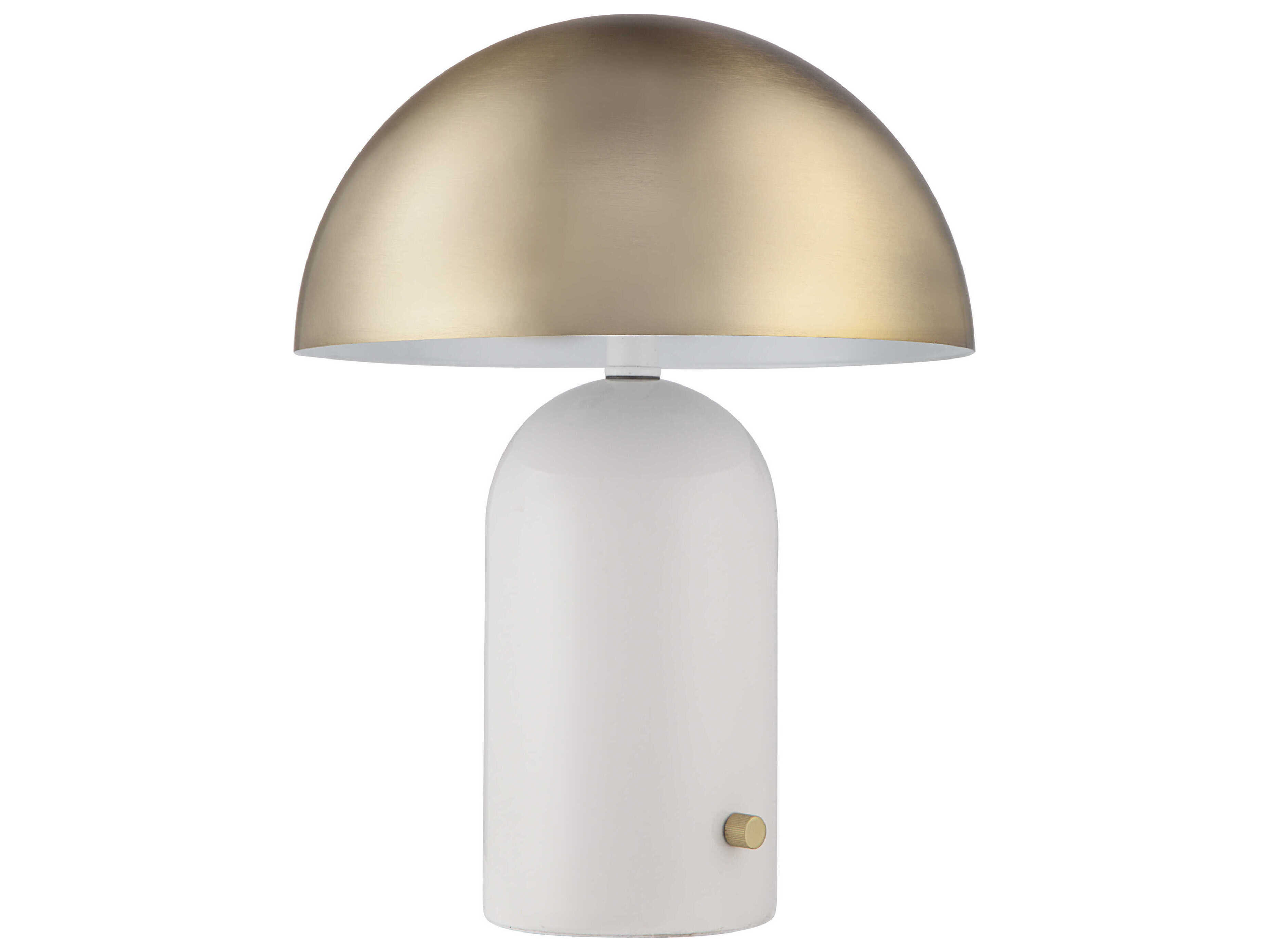 Renwil Solero Plated Champagne Iron Off White Table Lamp