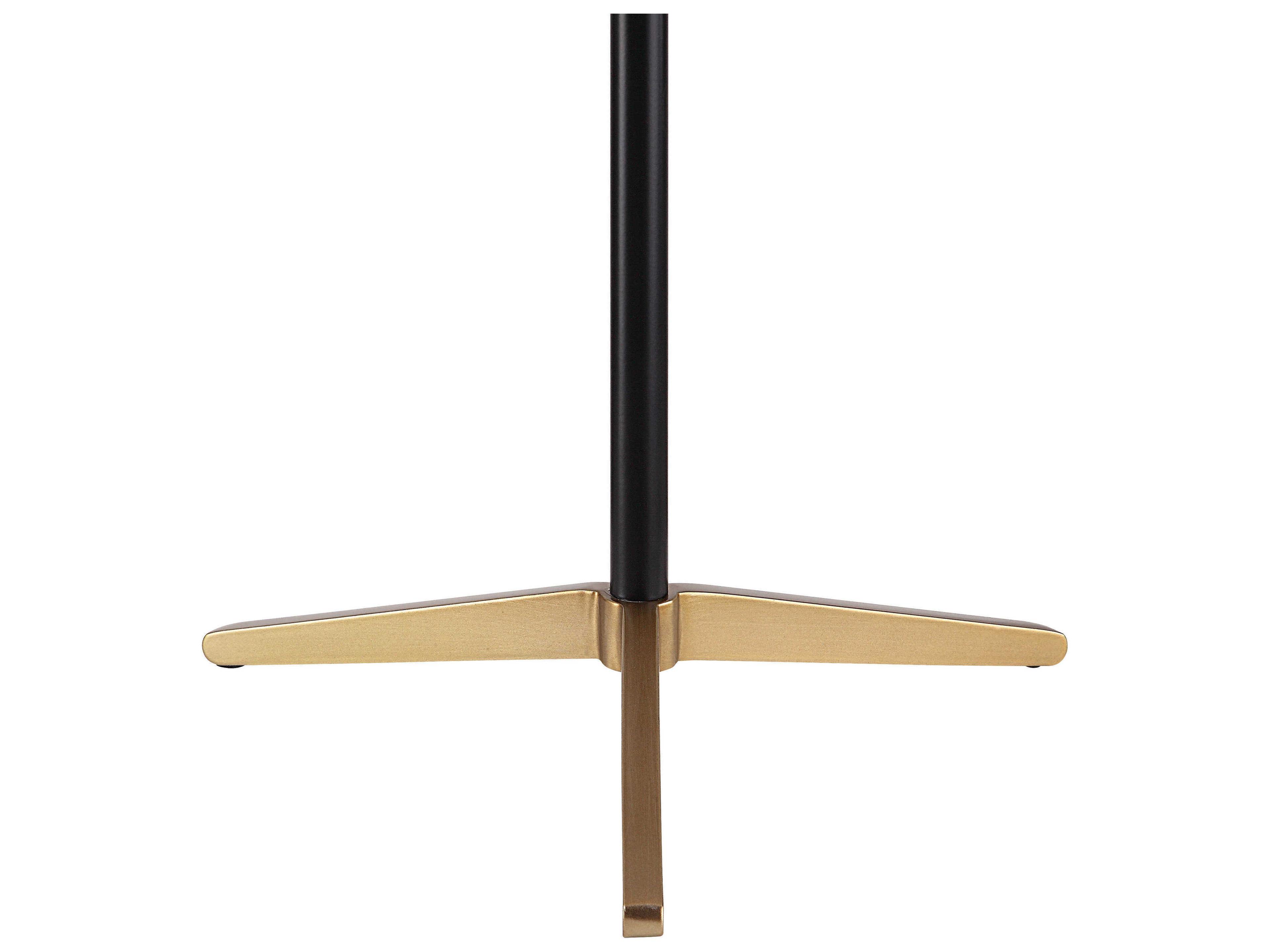 Renwil Orono Matte Black Ivory Linen Buffet Lamp Set of 2