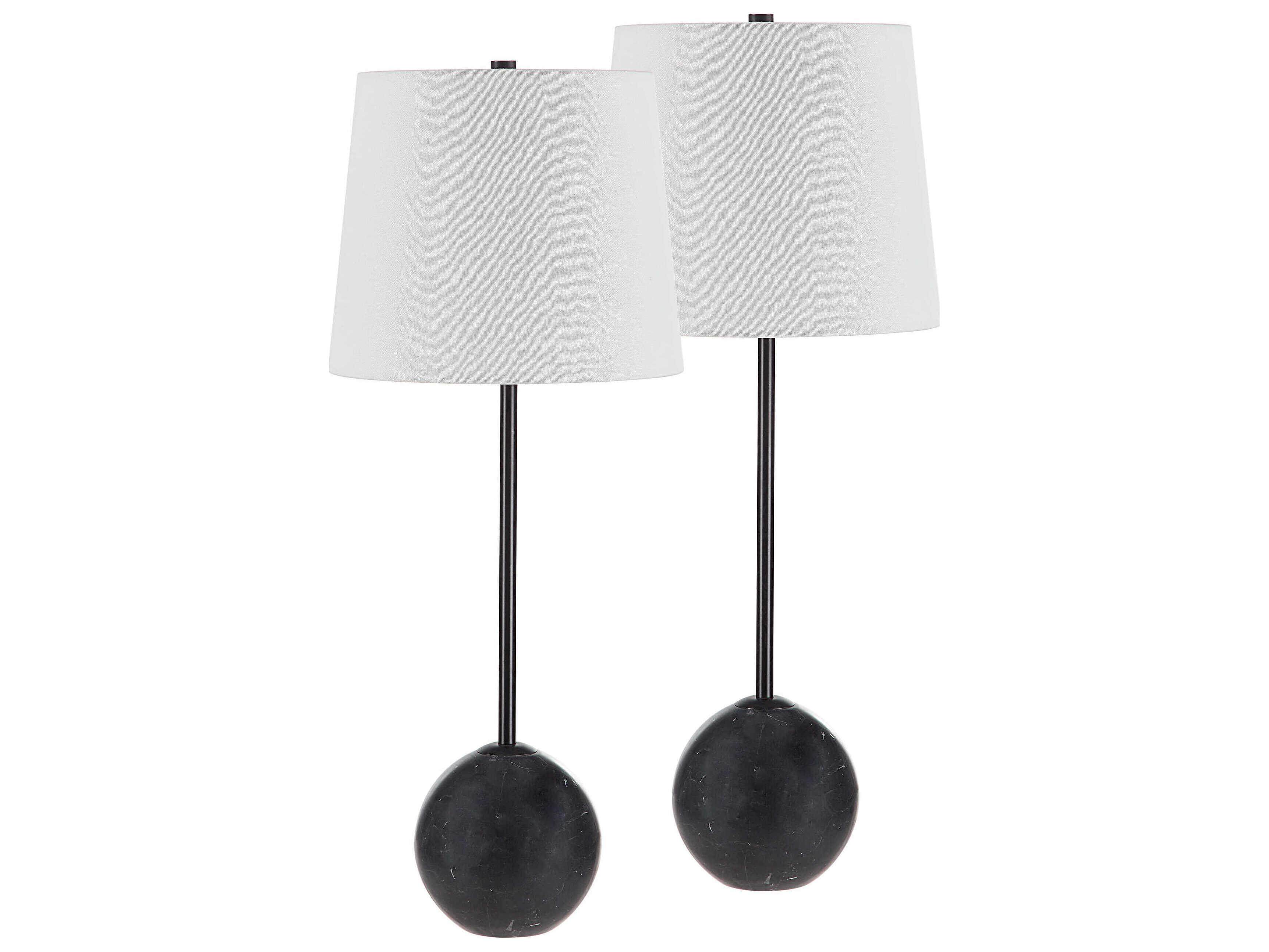 Renwil Bangor Honed Black Buffet Lamp Set of 2