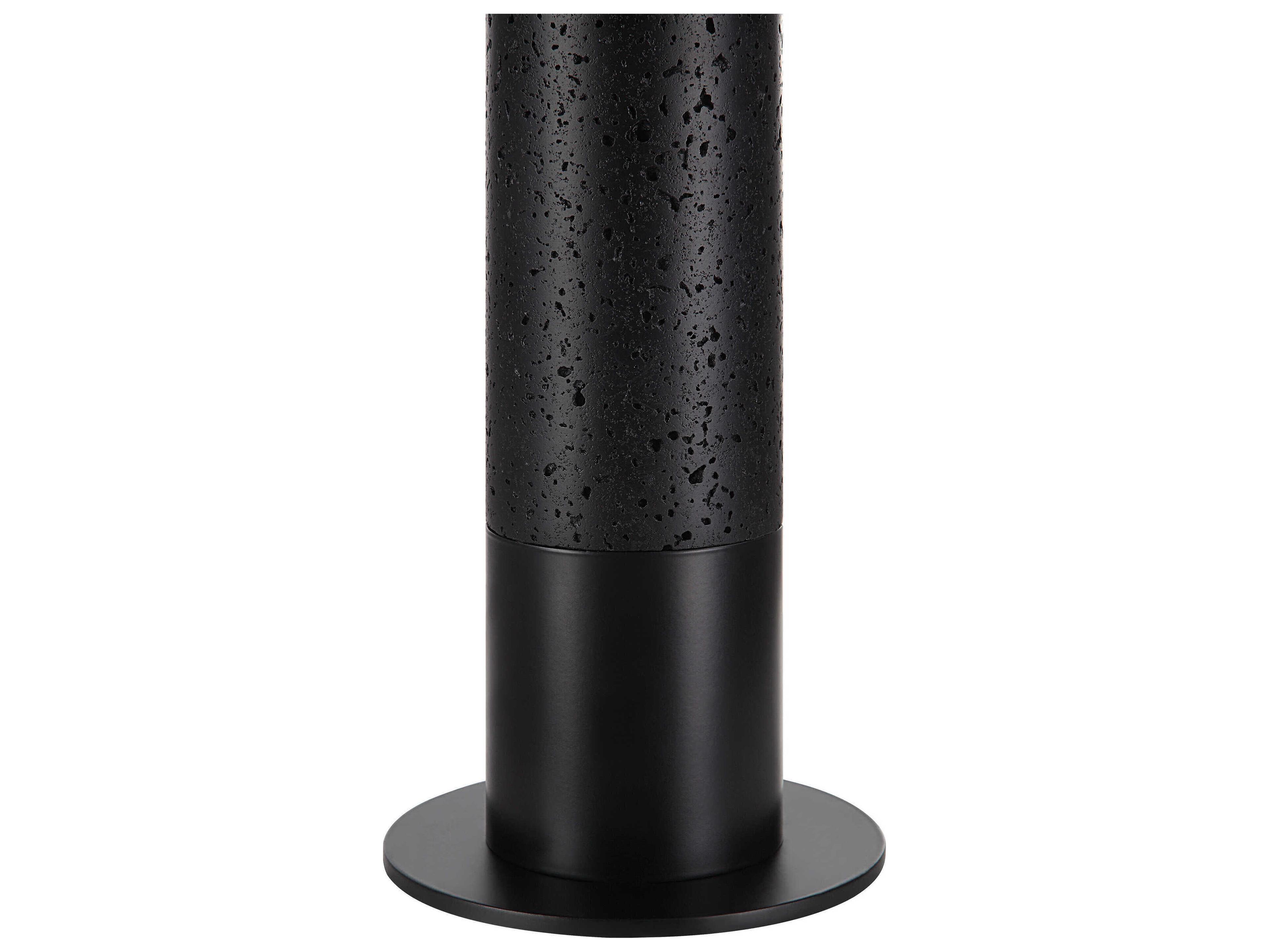 Renwil Kampen Matte Black Ivory Linen Buffet Lamp