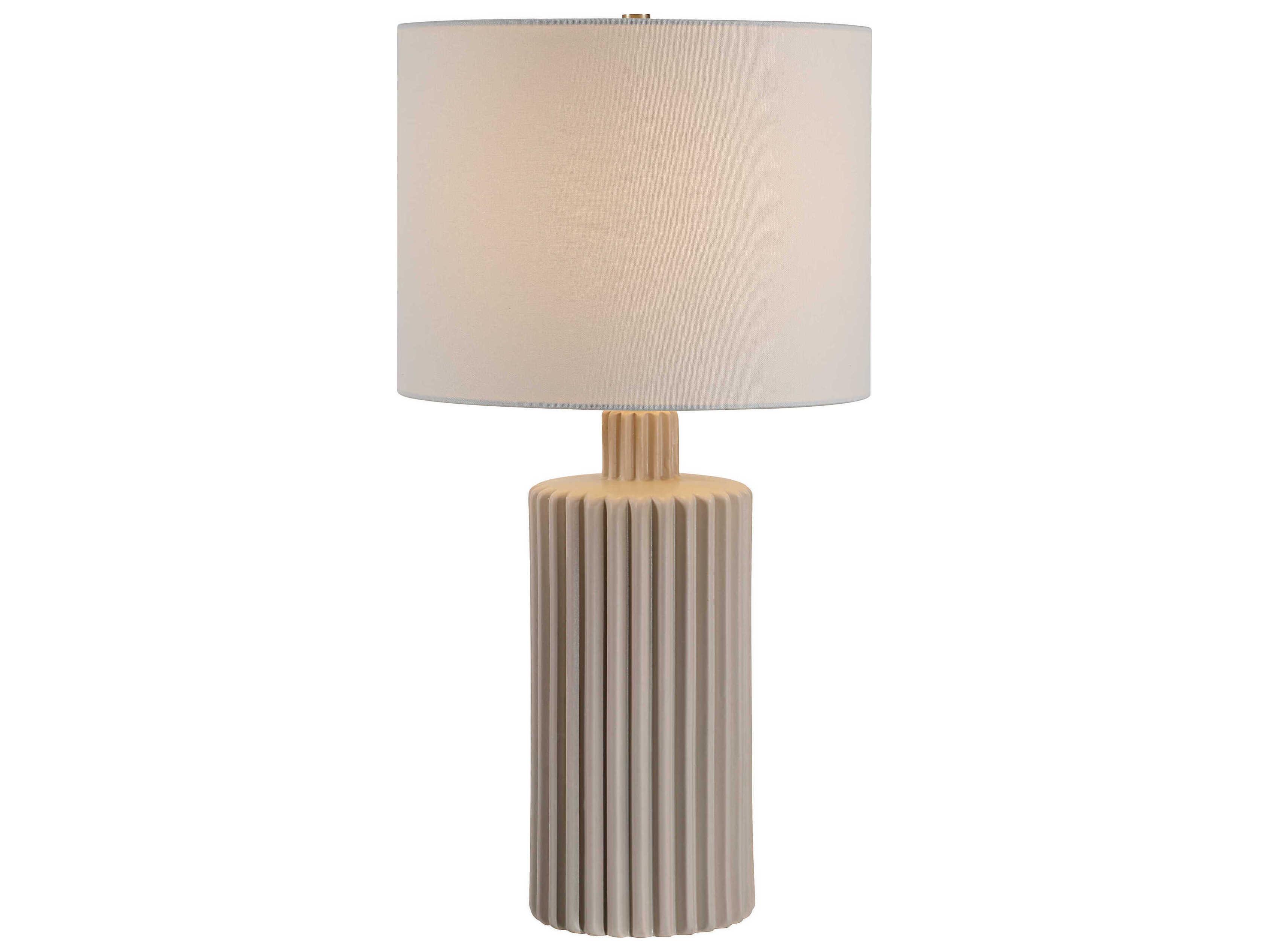 Renwil Lina Beige Off White Table Lamp