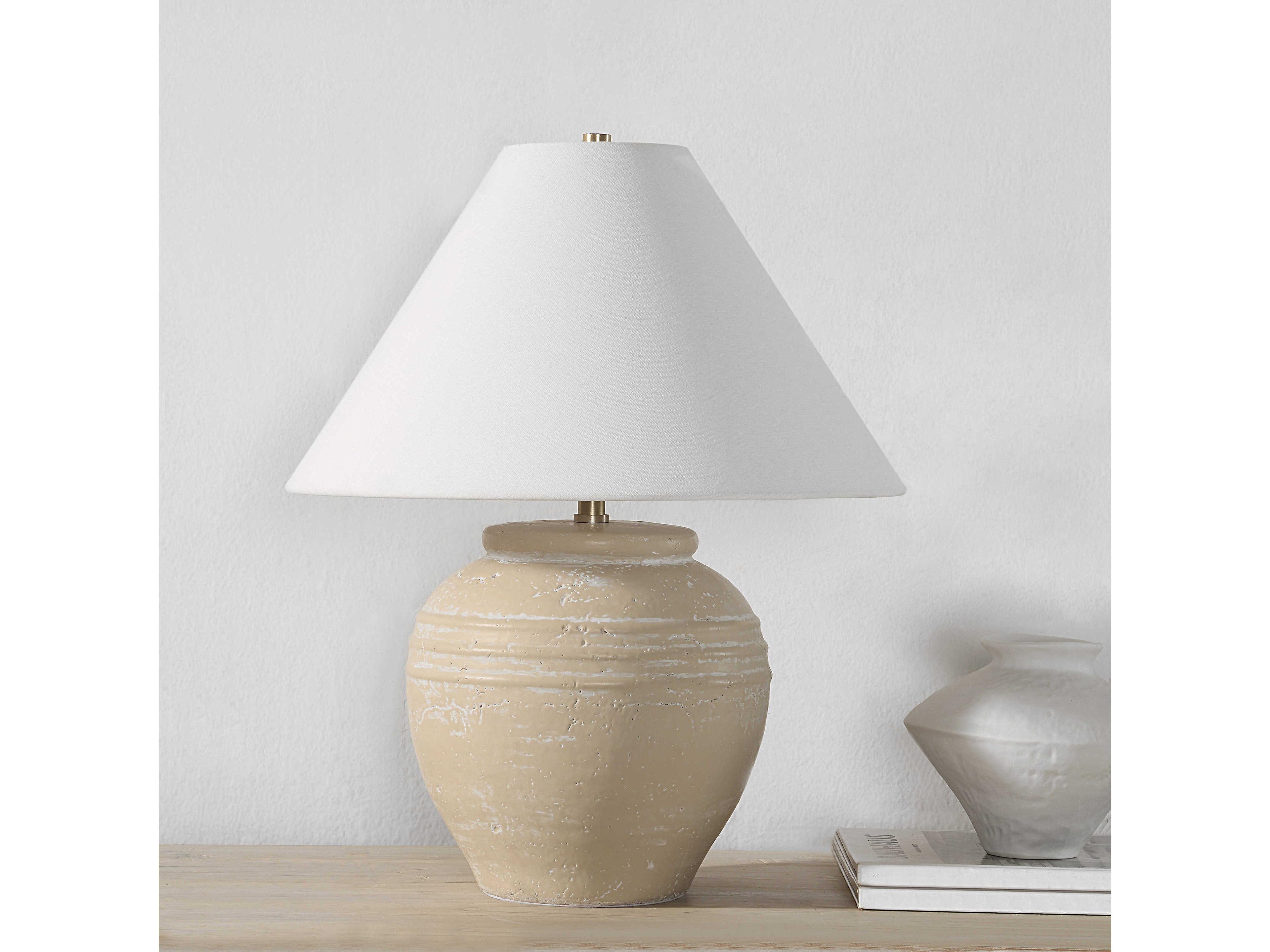 Renwil Fela Cream Wash Off White Table Lamp