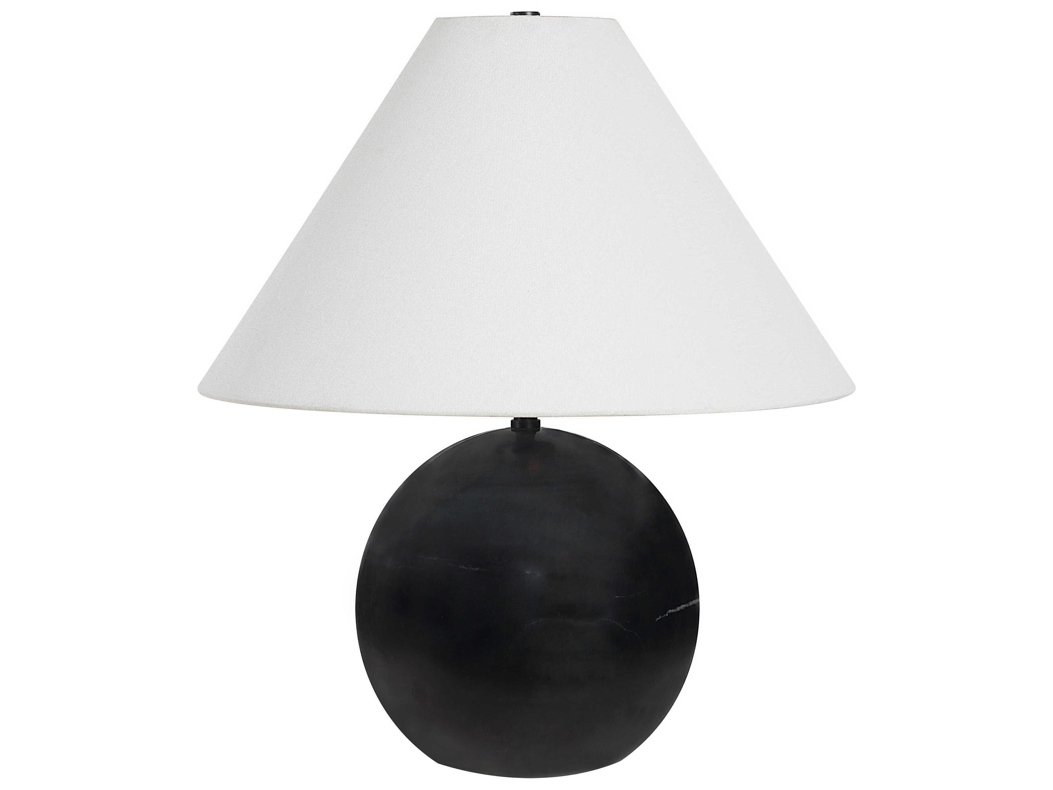 Renwil Brienne Black Ivory Linen Table Lamp