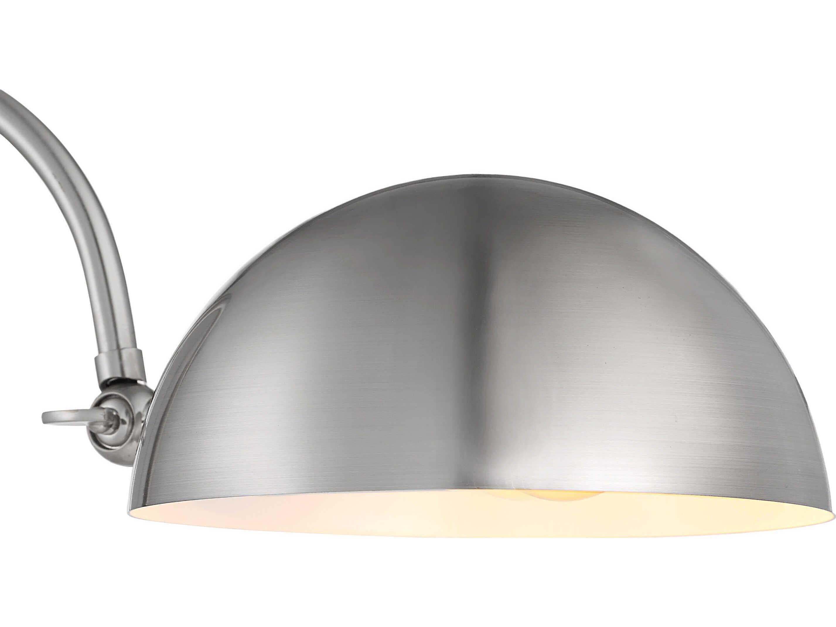 Renwil Edessa Brushed Nickel Plated White Iron Desk Lamp