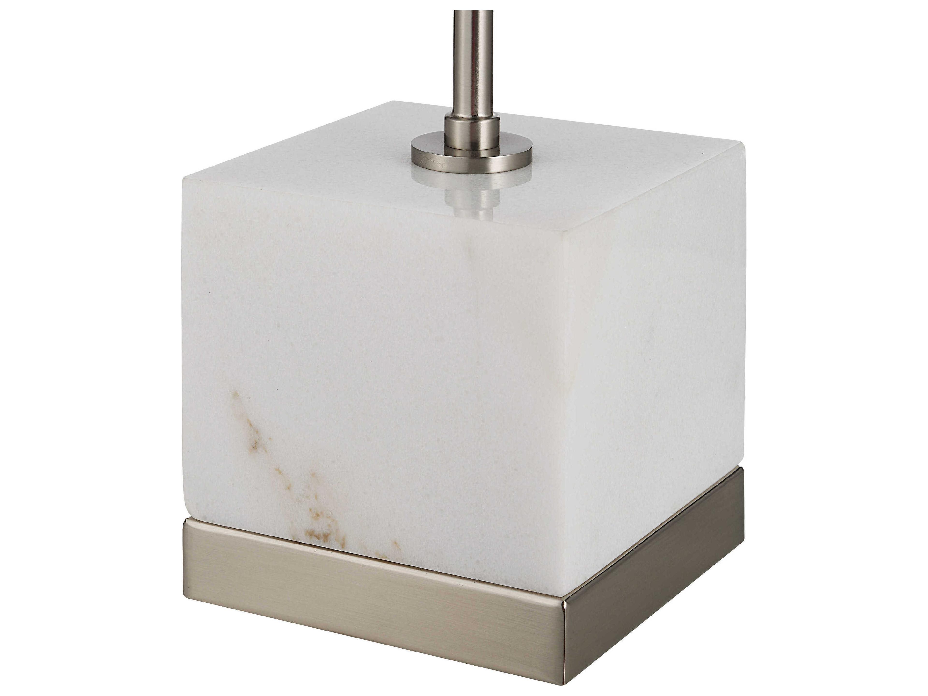 Renwil Edessa Brushed Nickel Plated White Iron Desk Lamp