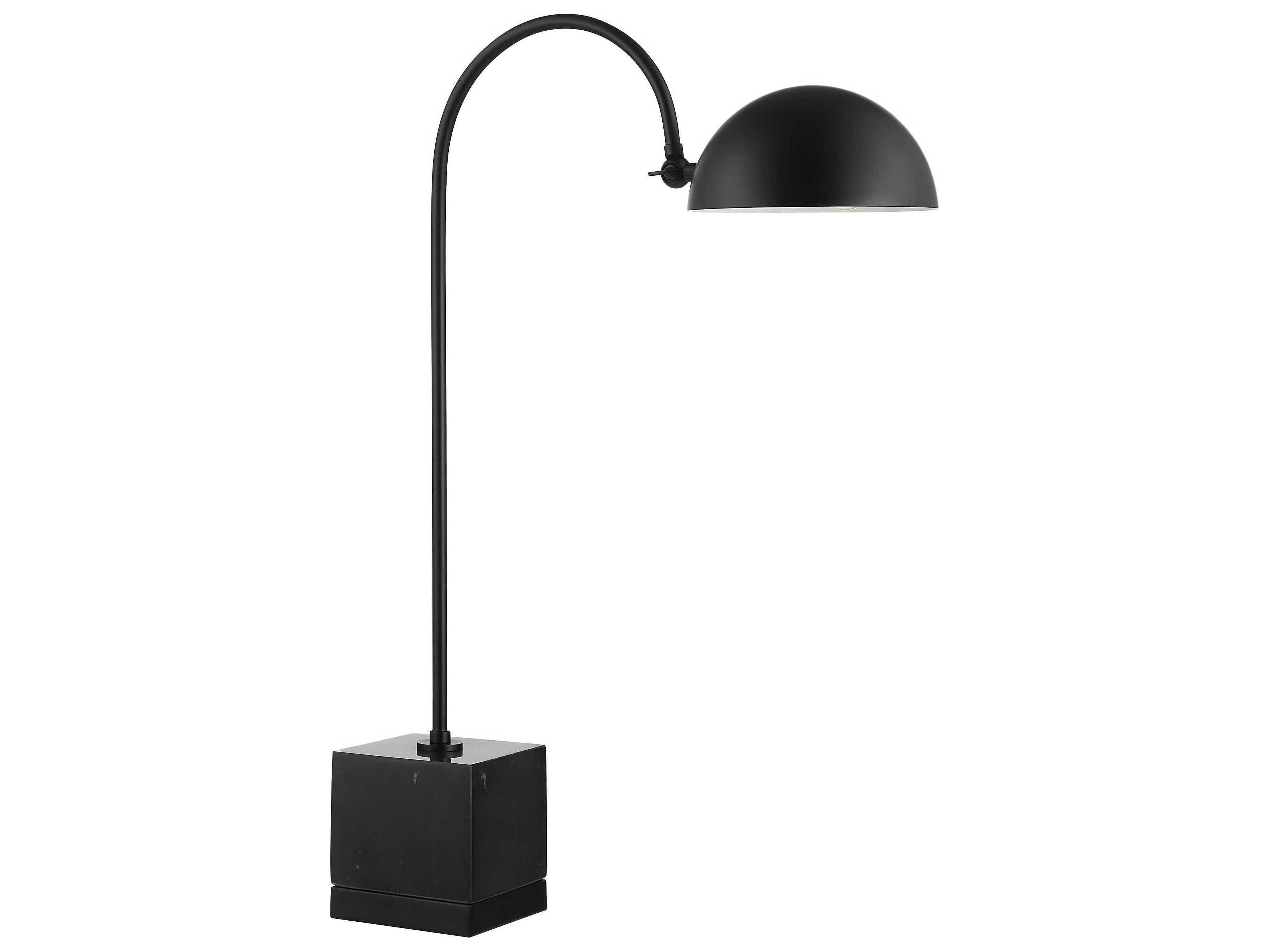 Renwil Sansia Matte Black Powder Coated White Iron Desk Lamp