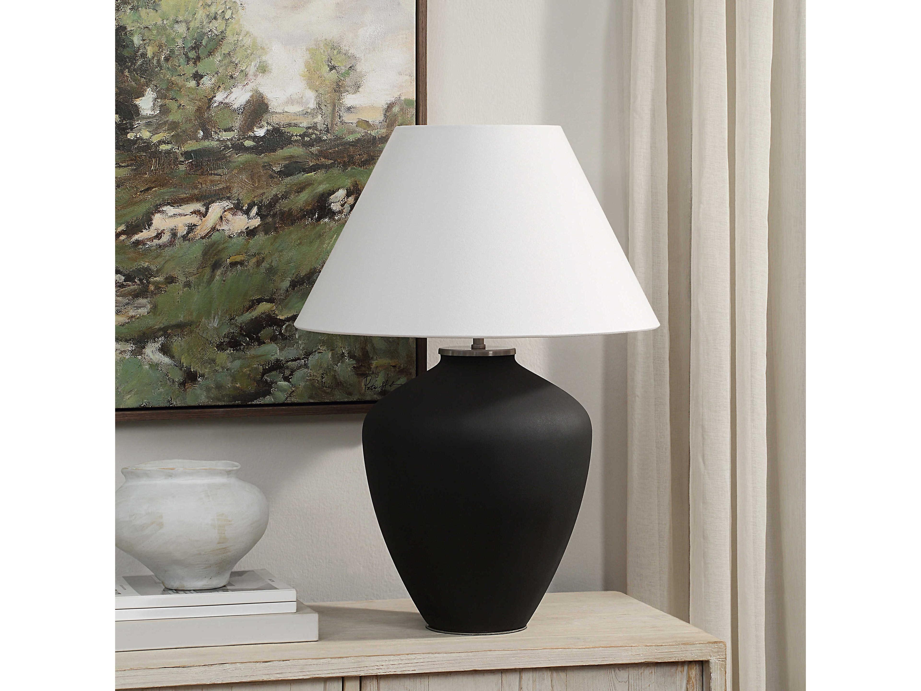 Renwil Jennie Matte Black Buffet Lamp
