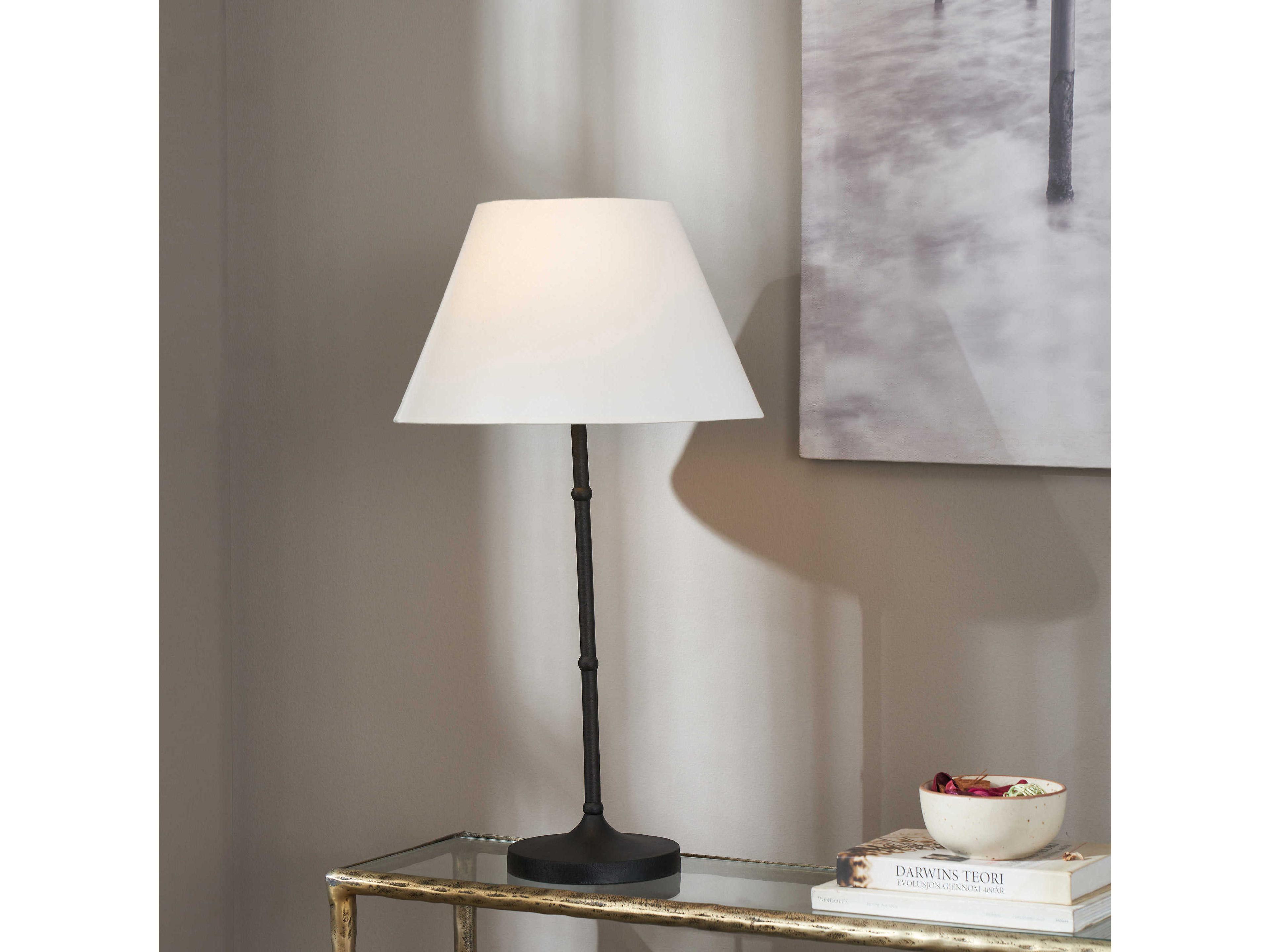 Renwil Kalista Plated Black Buffet Lamp