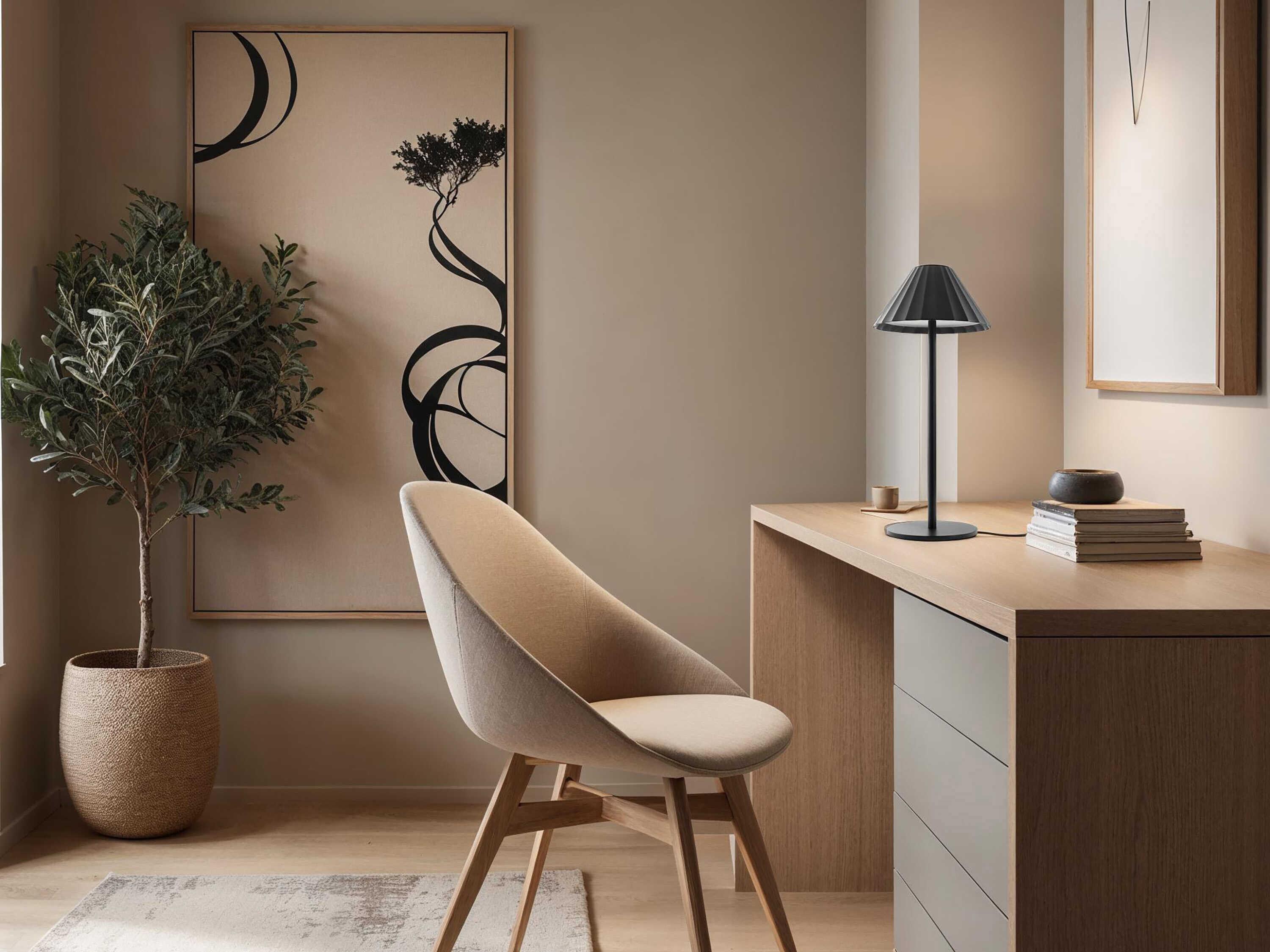 Renwil Giada Powder Coated Matte Black Table Lamp