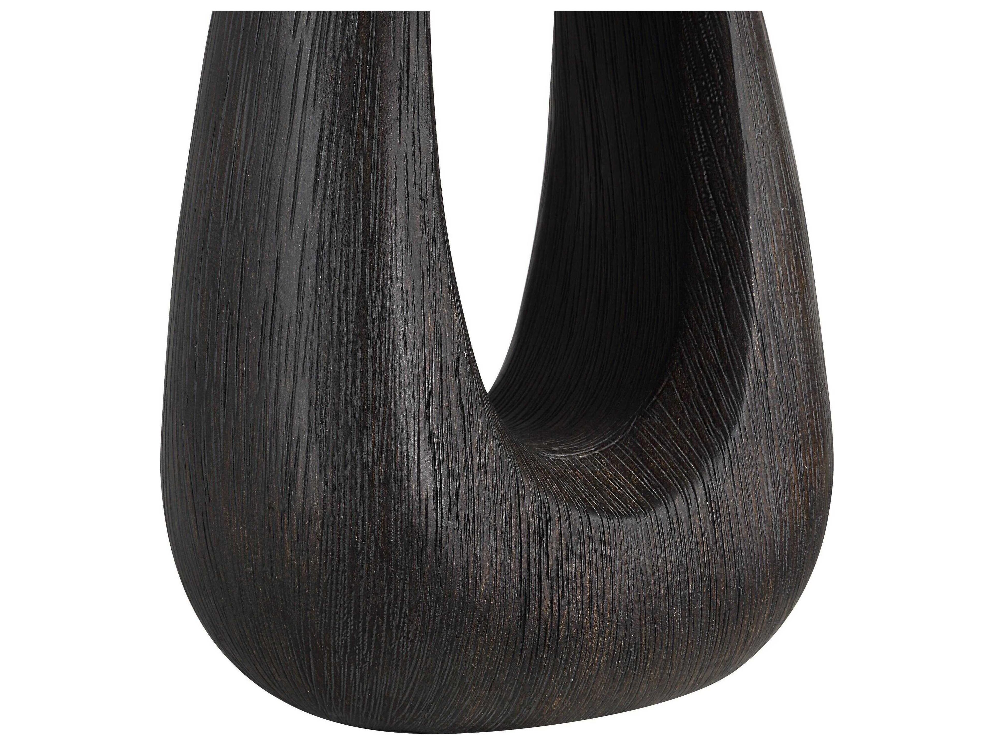 Renwil Beckham Painted Dark Walnut Ivory Linen Brown Buffet Lamp