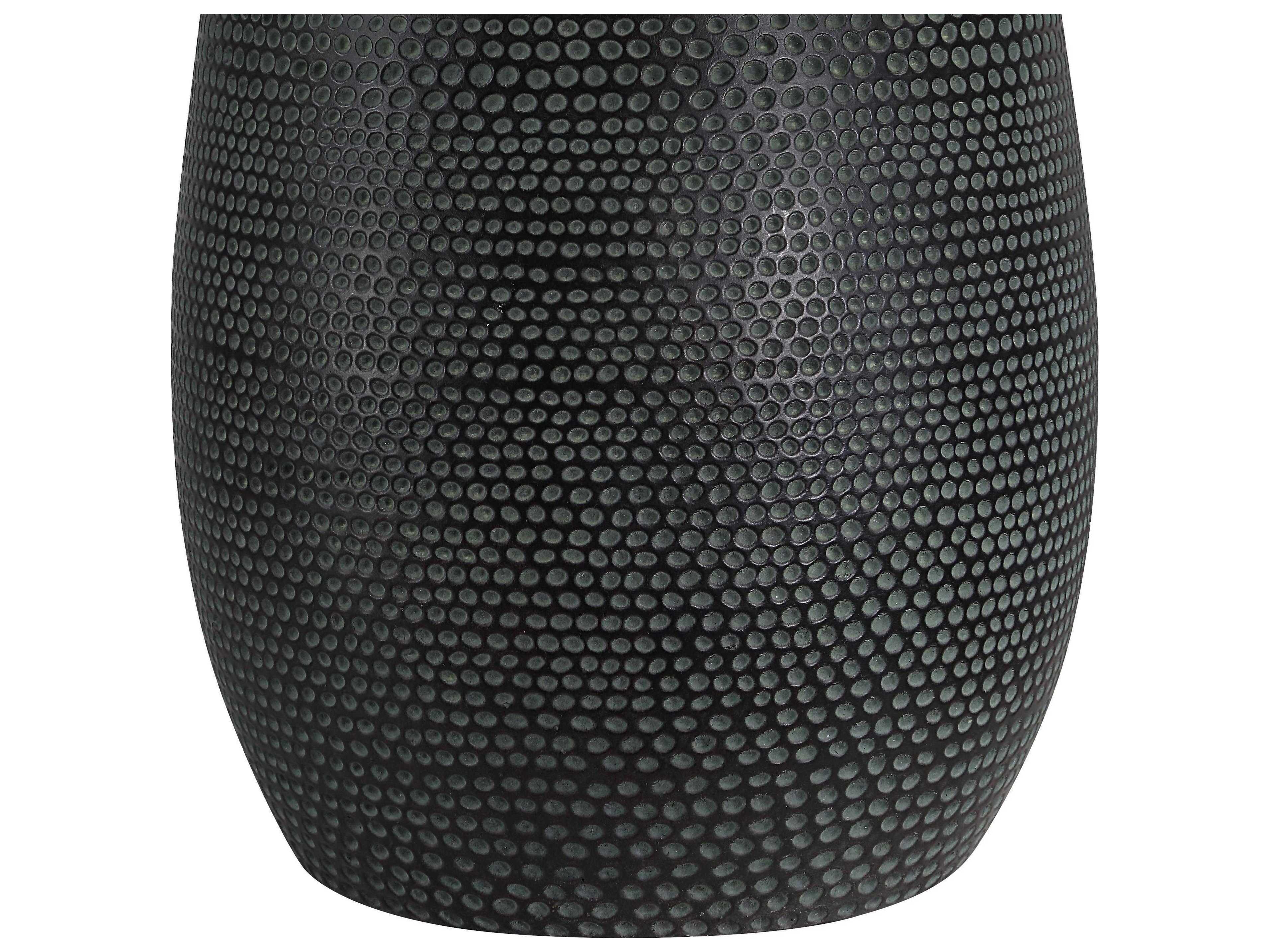 Renwil Cipria Painted Black Oatmeal Linen Buffet Lamp