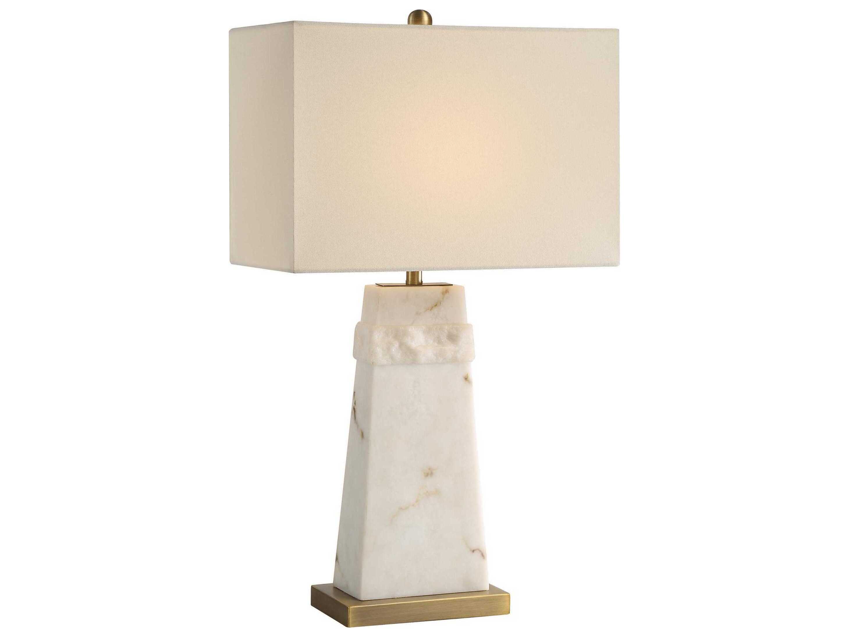 Renwil Nisrine Ivory Linen Gold Buffet Lamp