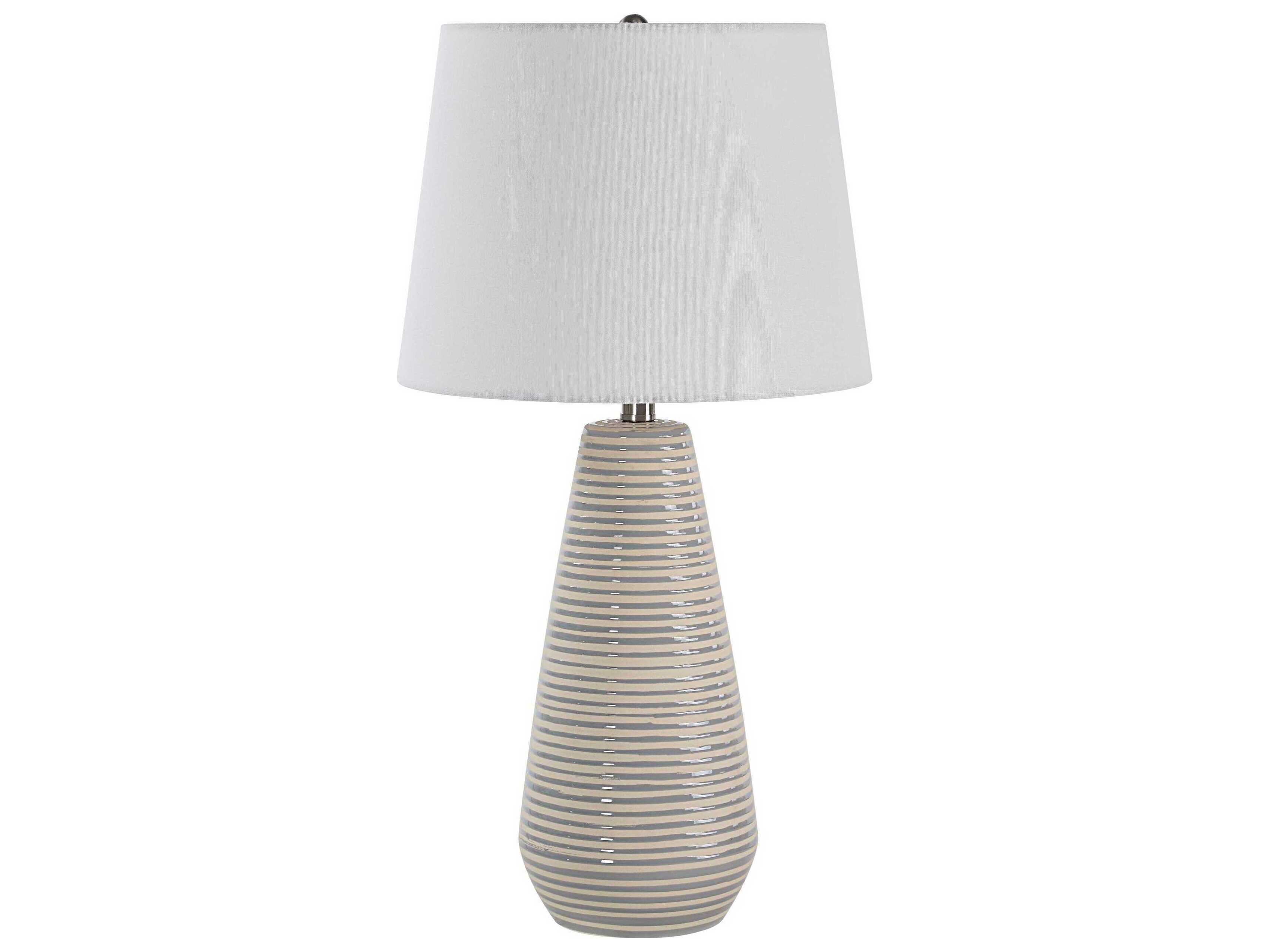 Renwil Pera Glazed Gray Ivory Buffet Lamp