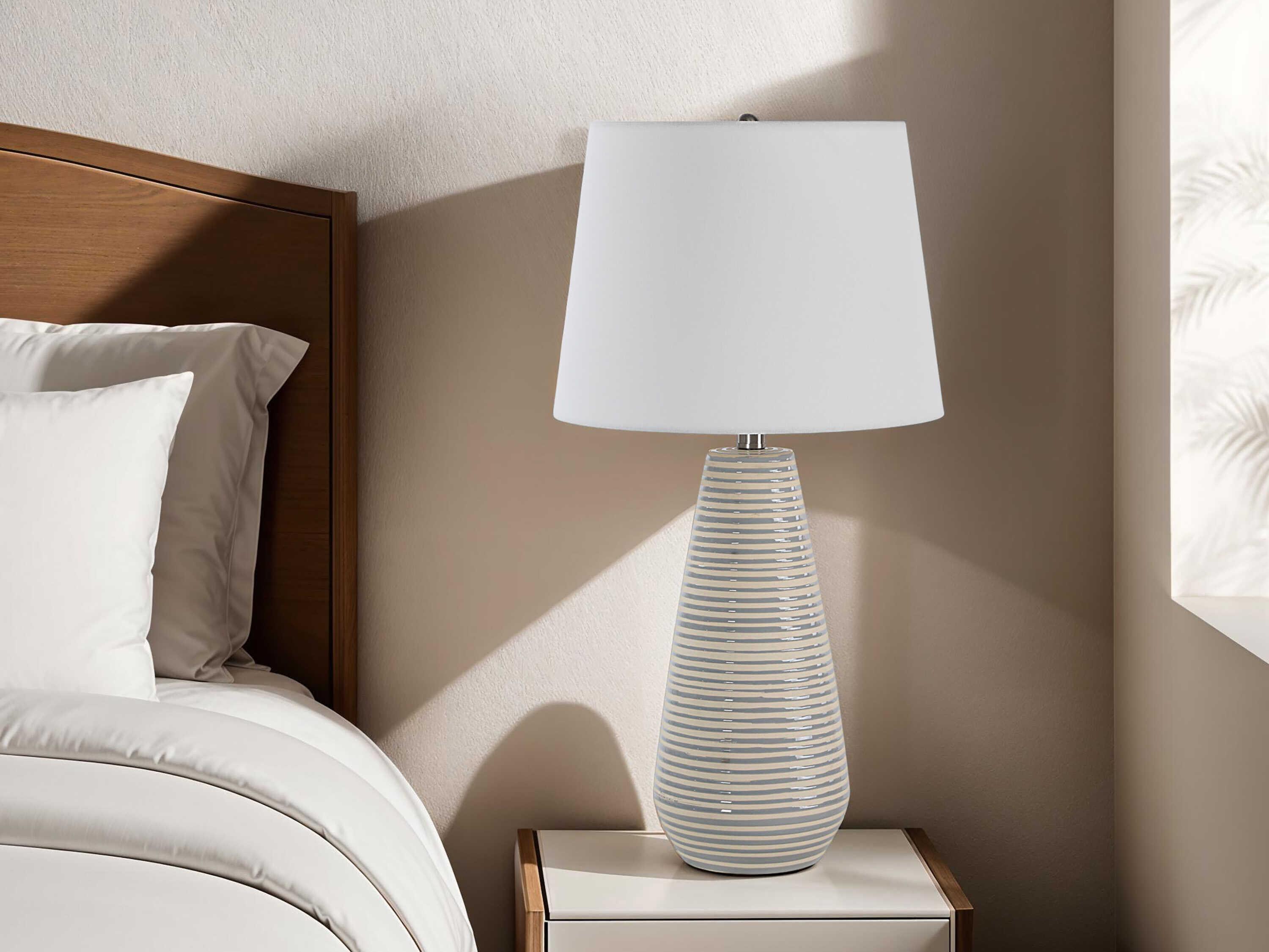 Renwil Pera Glazed Gray Ivory Buffet Lamp