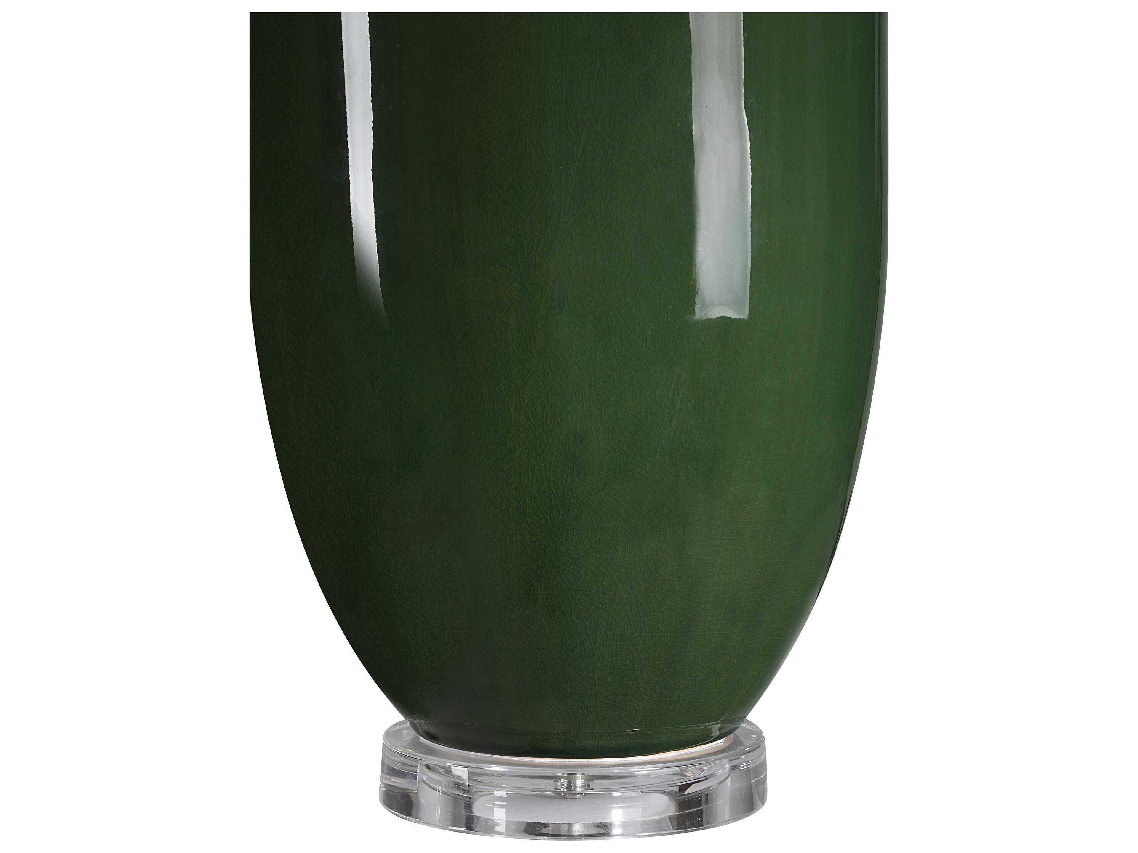 Renwil Pesca Glazed Crackled Olive Green Buffet Lamp