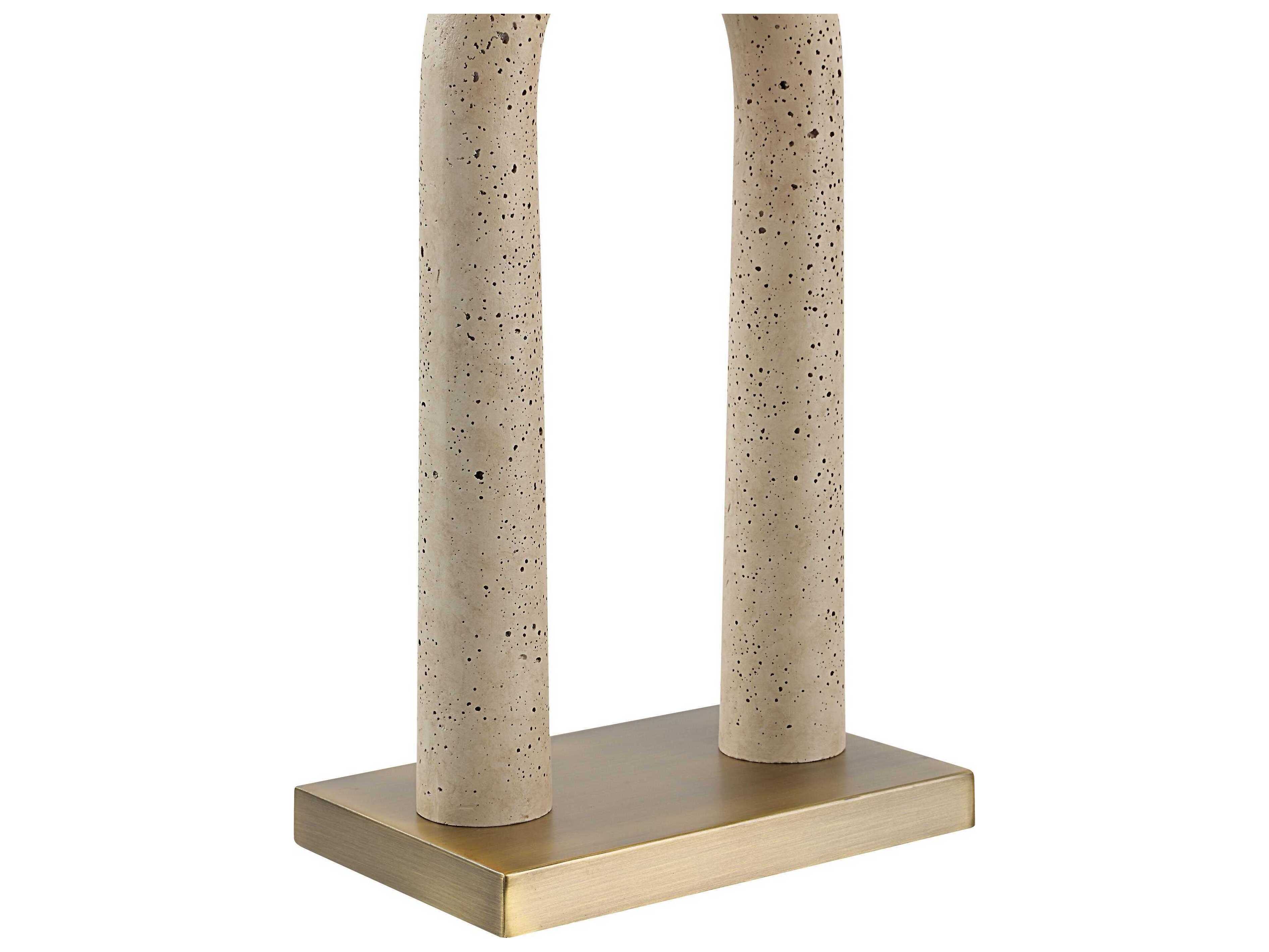 Renwil Primula Painted Cream Ivory Linen Off White Buffet Lamp