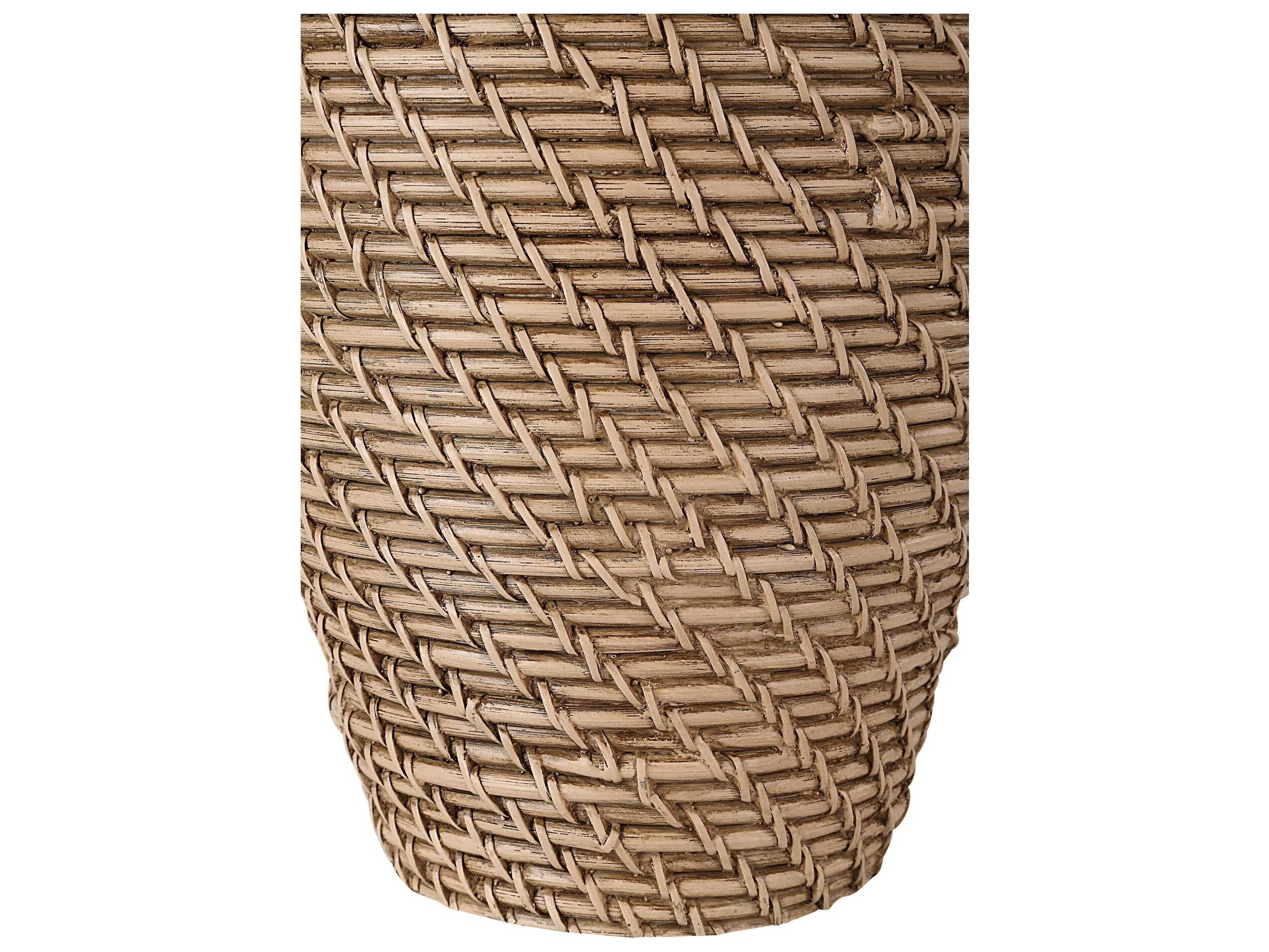 Renwil Santal Painted Natural Black Wash Ivory Linen Brown Buffet Lamp