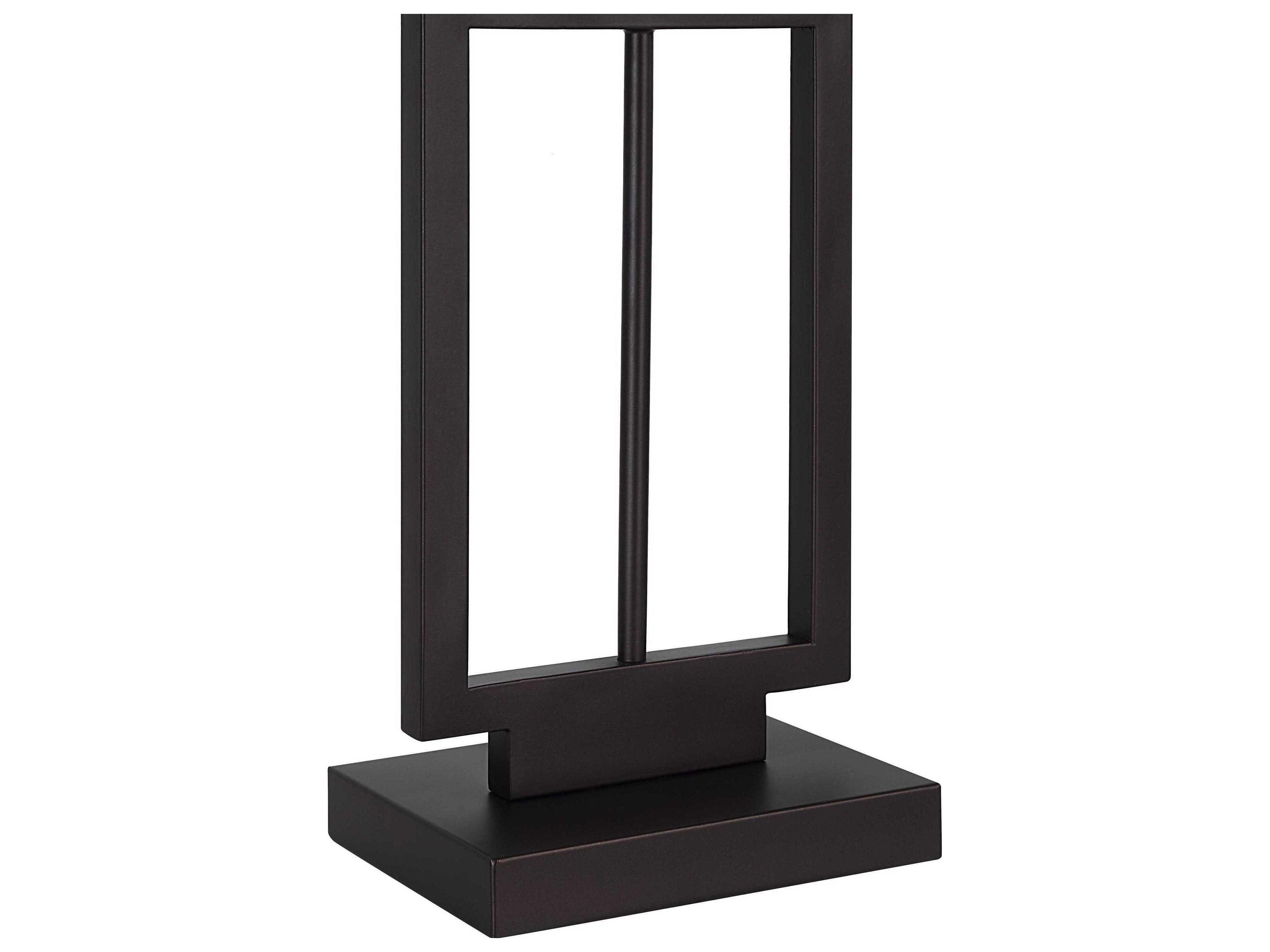 Renwil Sendai Powder Coated Bronze Beige Linen Buffet Lamp