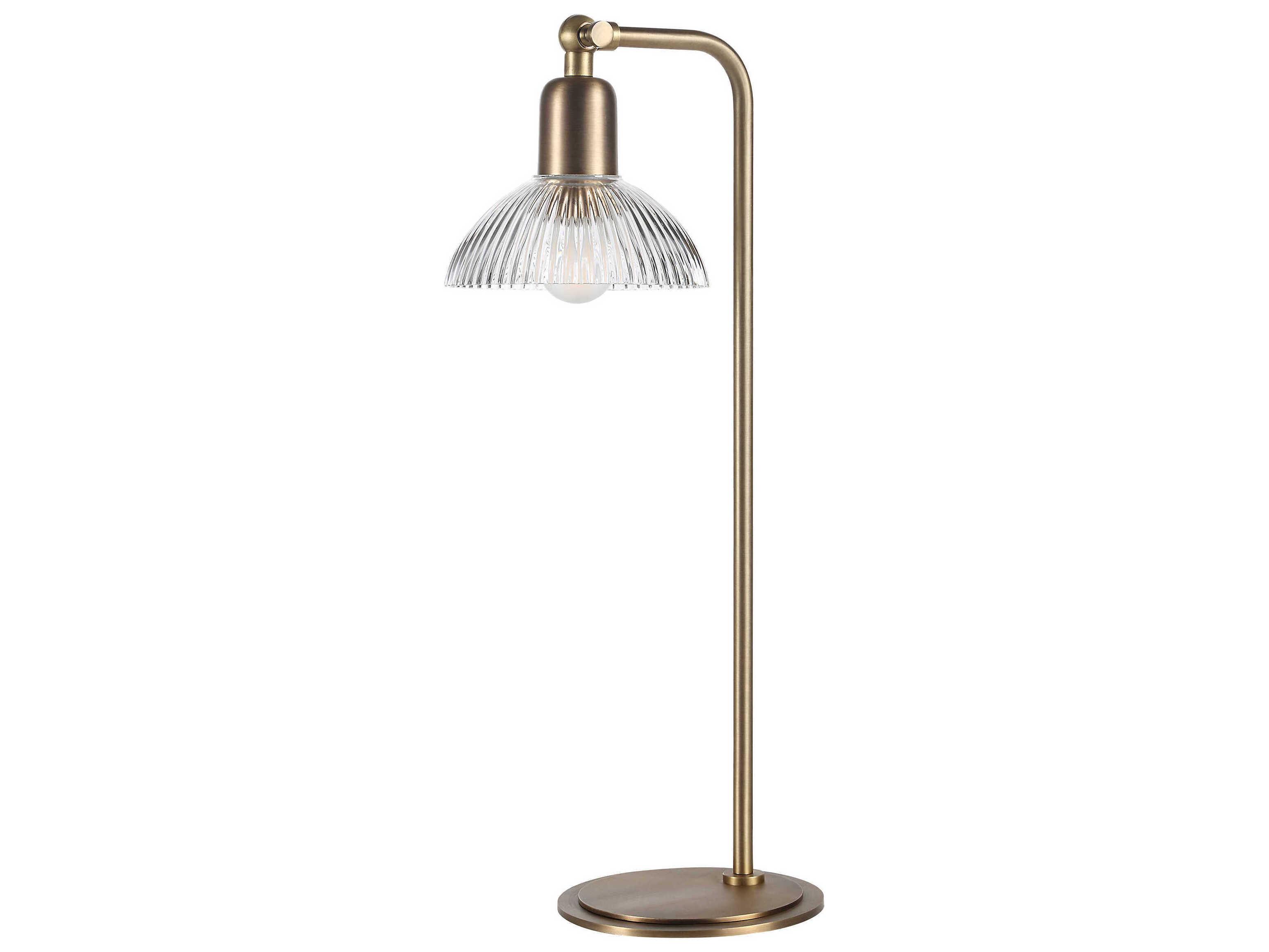 Renwil Samos Antique Brushed Brass Table Lamp
