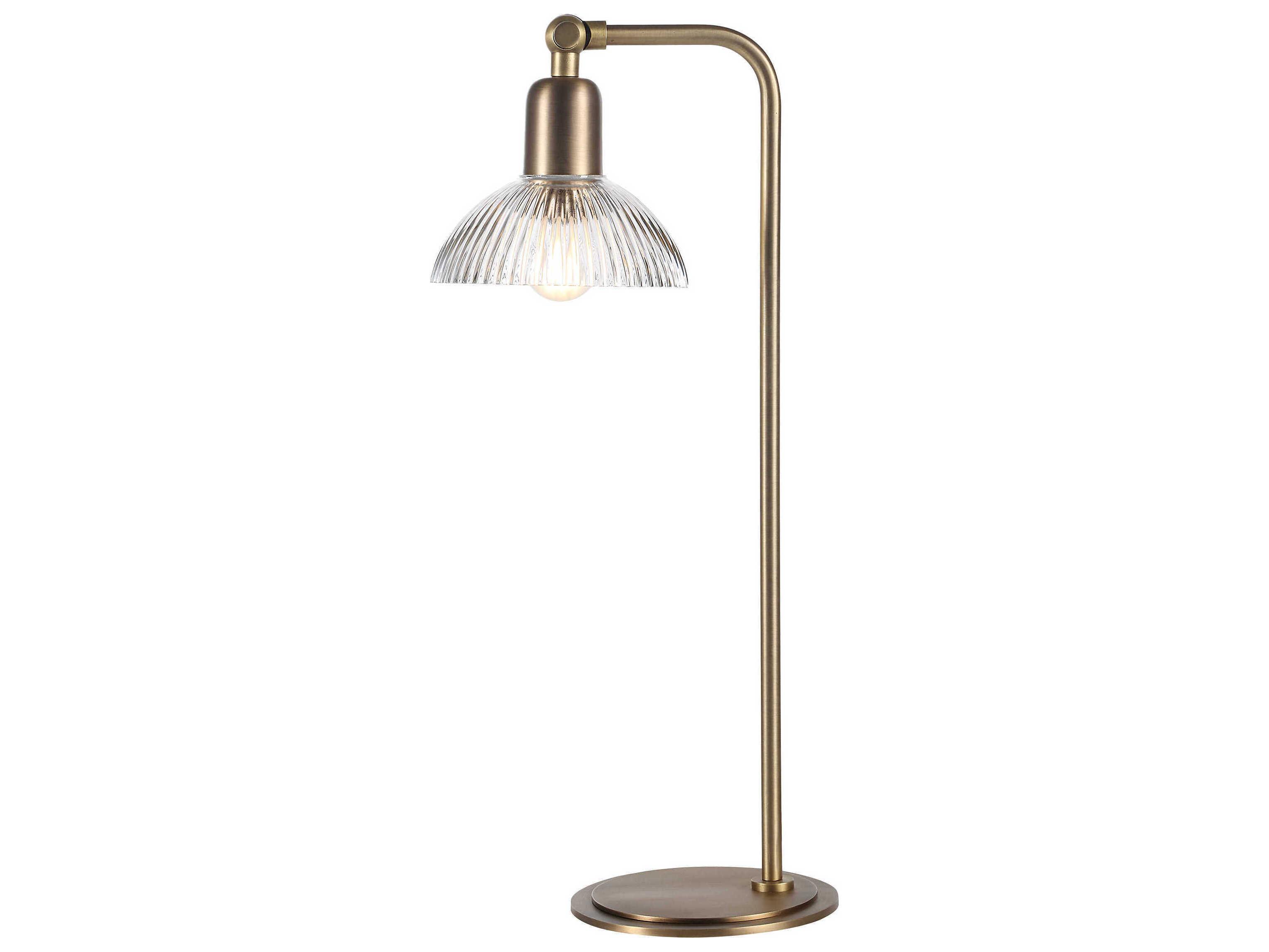 Renwil Samos Antique Brushed Brass Table Lamp
