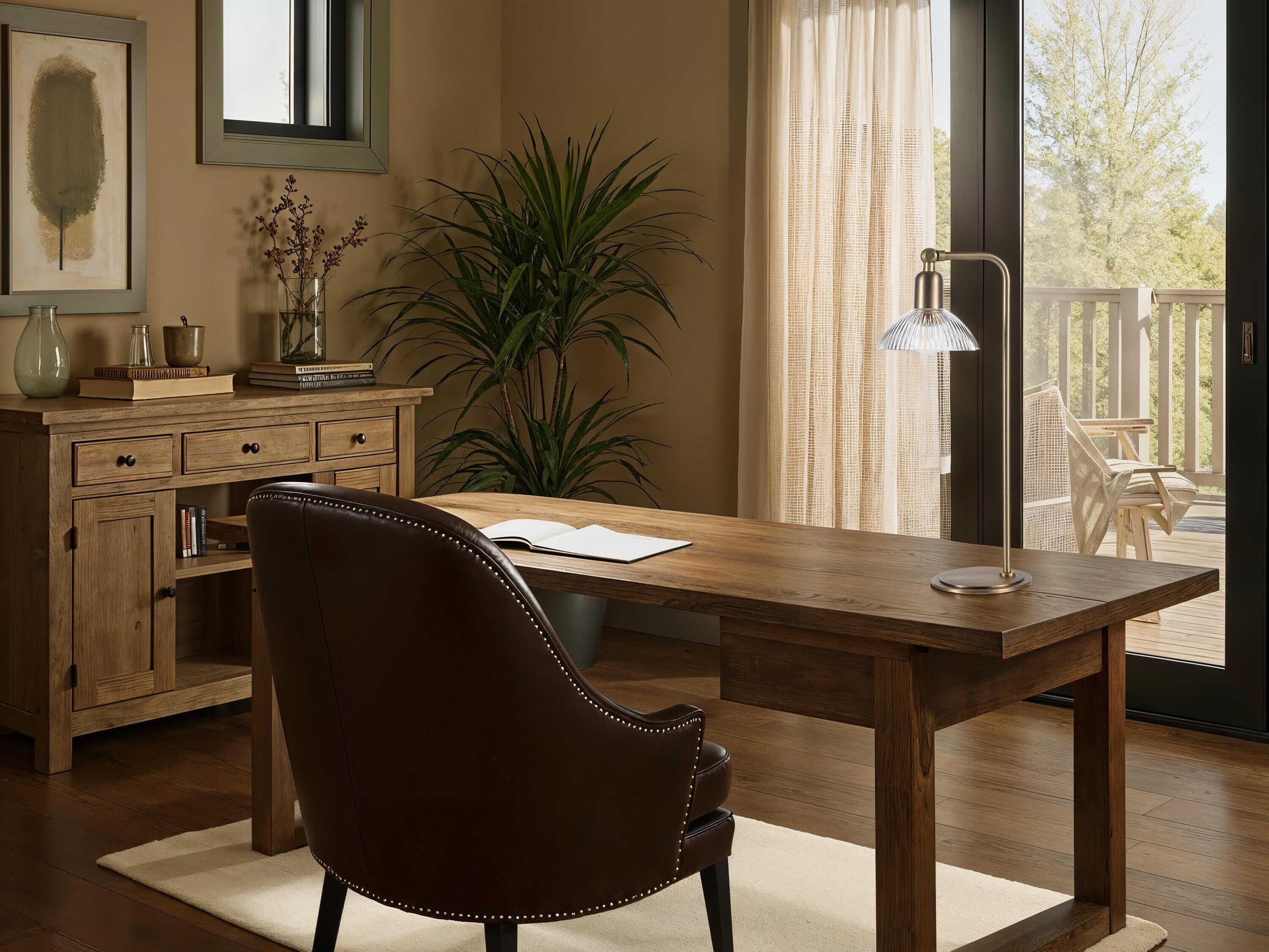 Renwil Samos Antique Brushed Brass Table Lamp