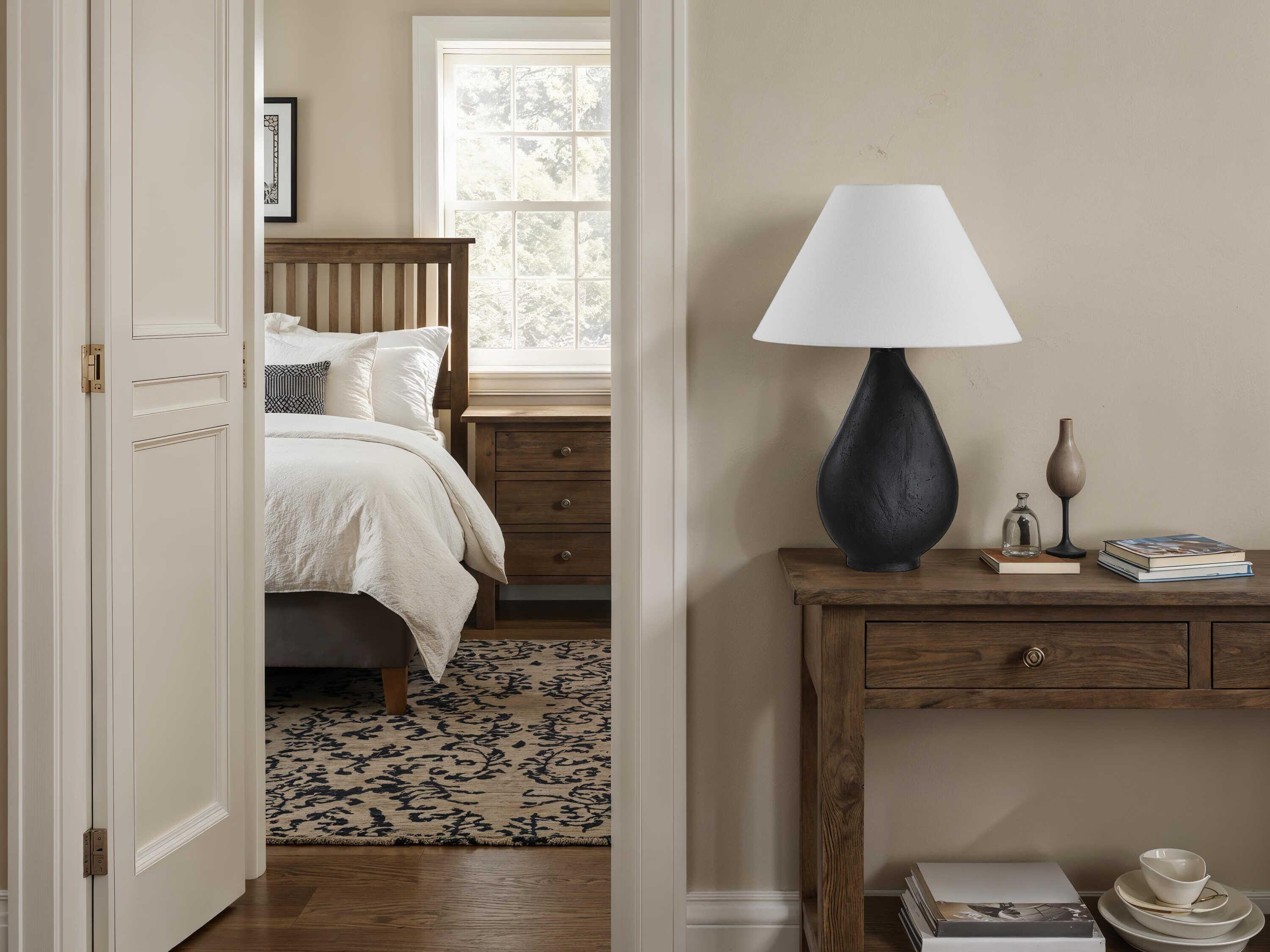 Renwil Sotiria Texture Matte Black Buffet Lamp