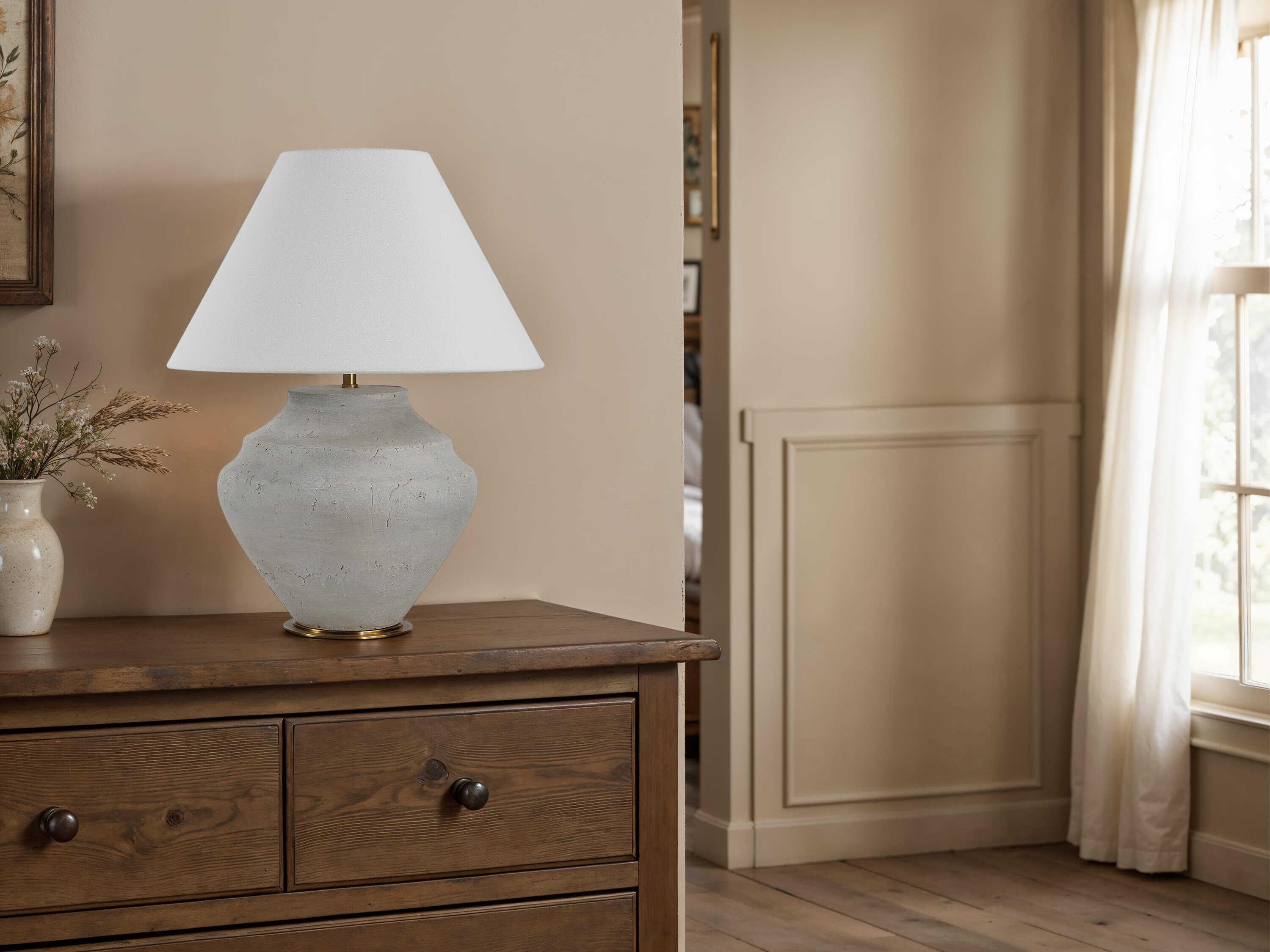 Renwil Iulia Antique Beige Gray Table Lamp