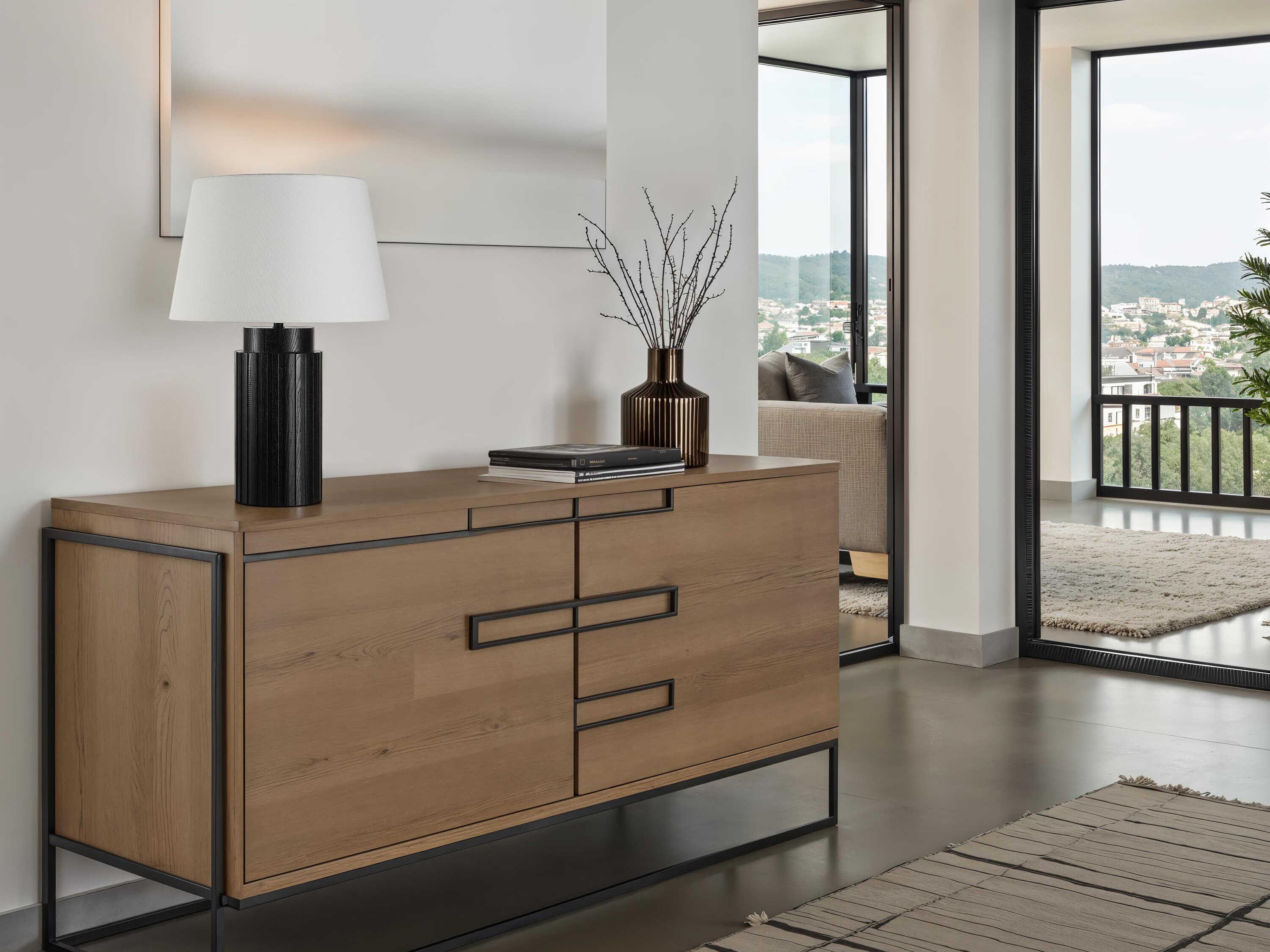 Renwil Stilus Matte Black Buffet Lamp