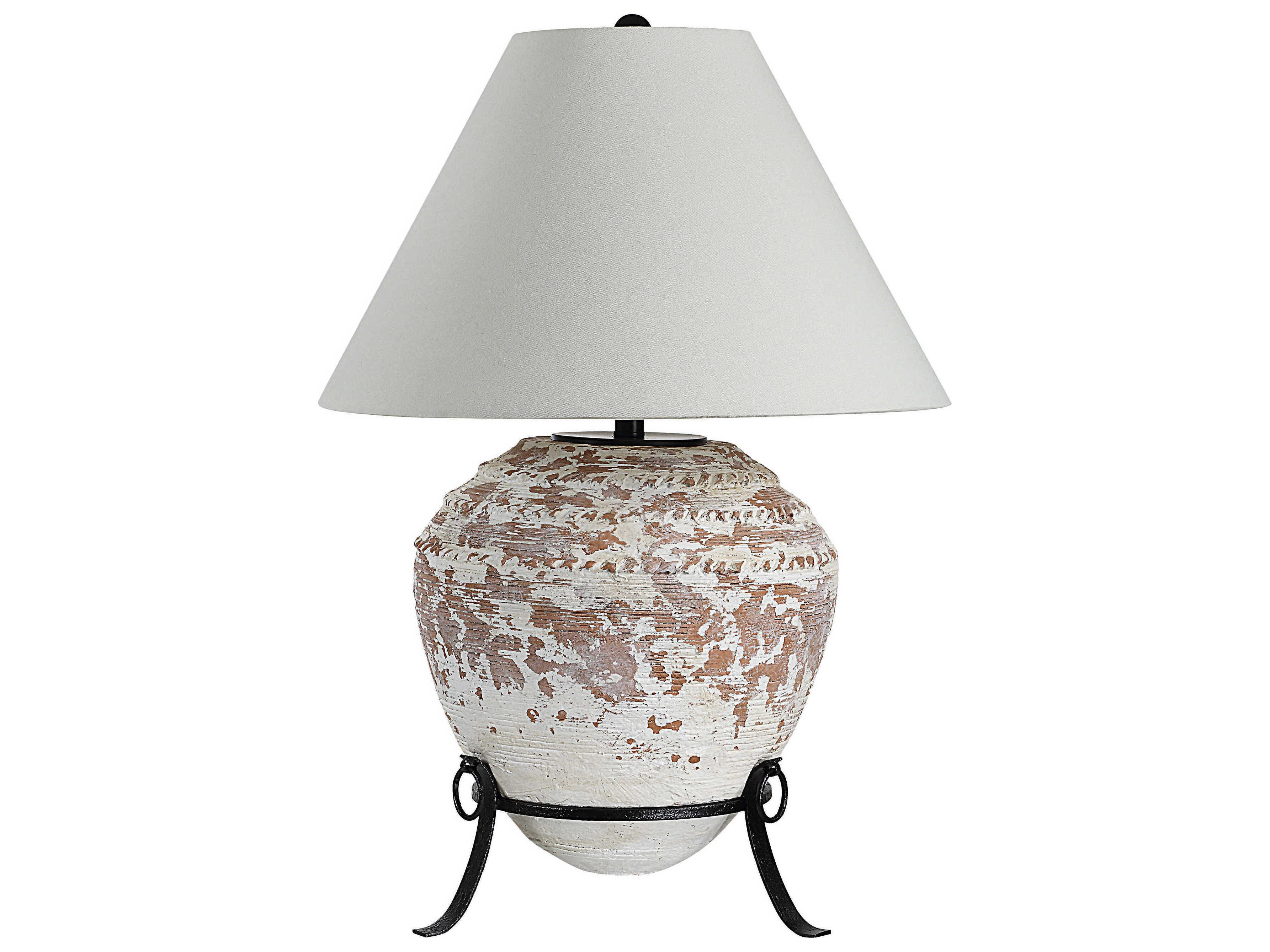 Renwil Silis Off White Brown Buffet Lamp