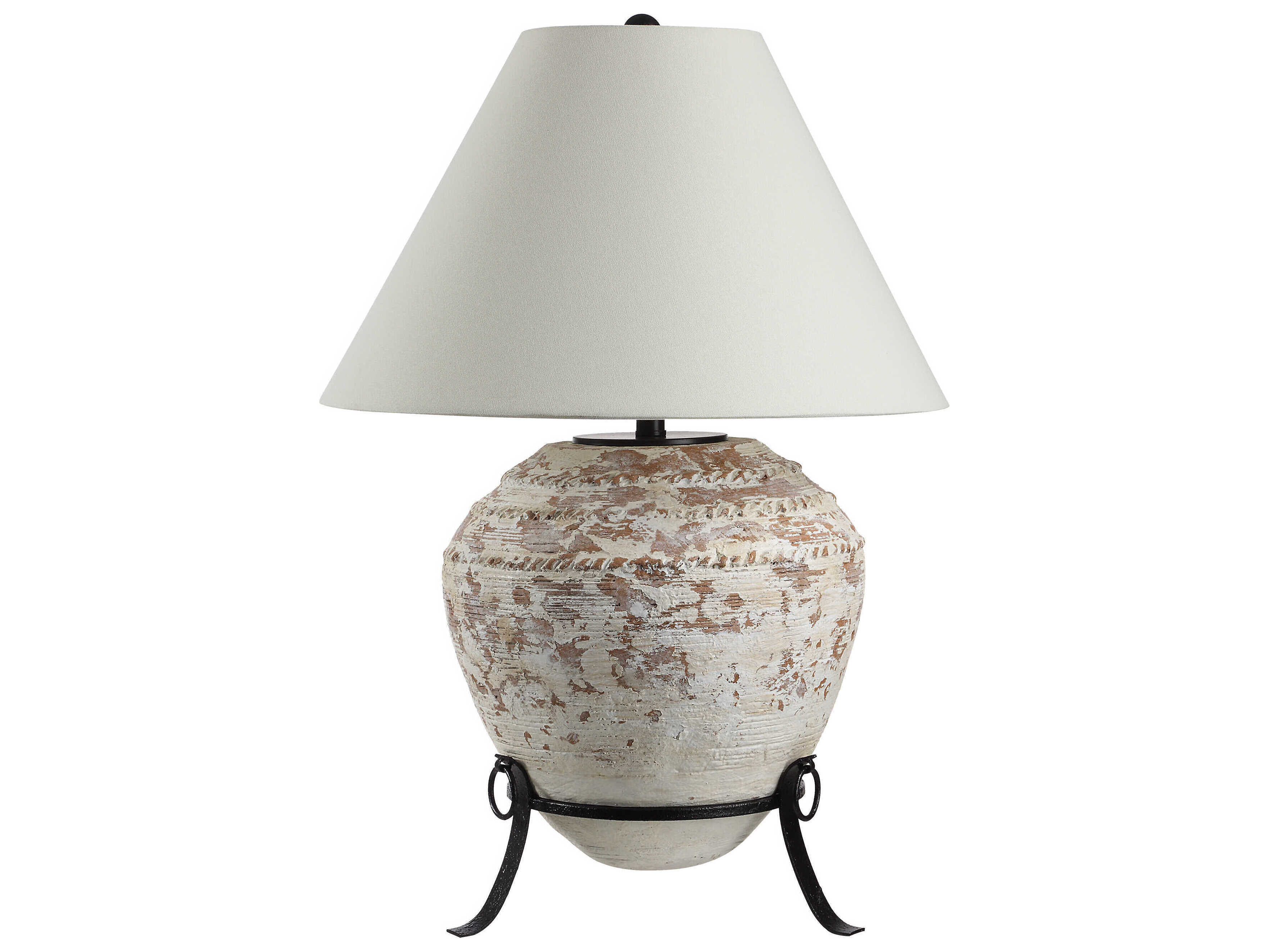 Renwil Silis Off White Brown Buffet Lamp
