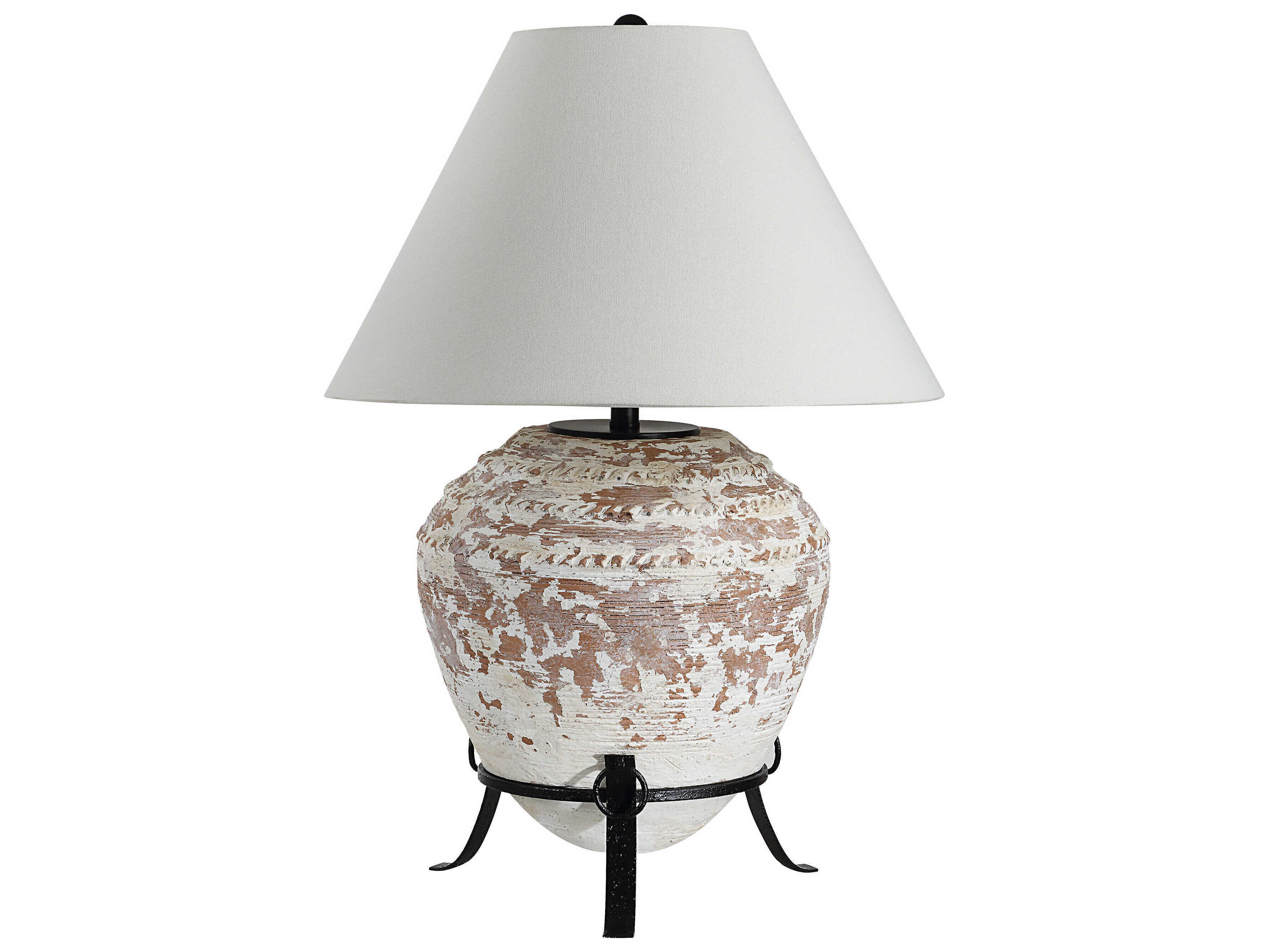 Renwil Silis Off White Brown Buffet Lamp