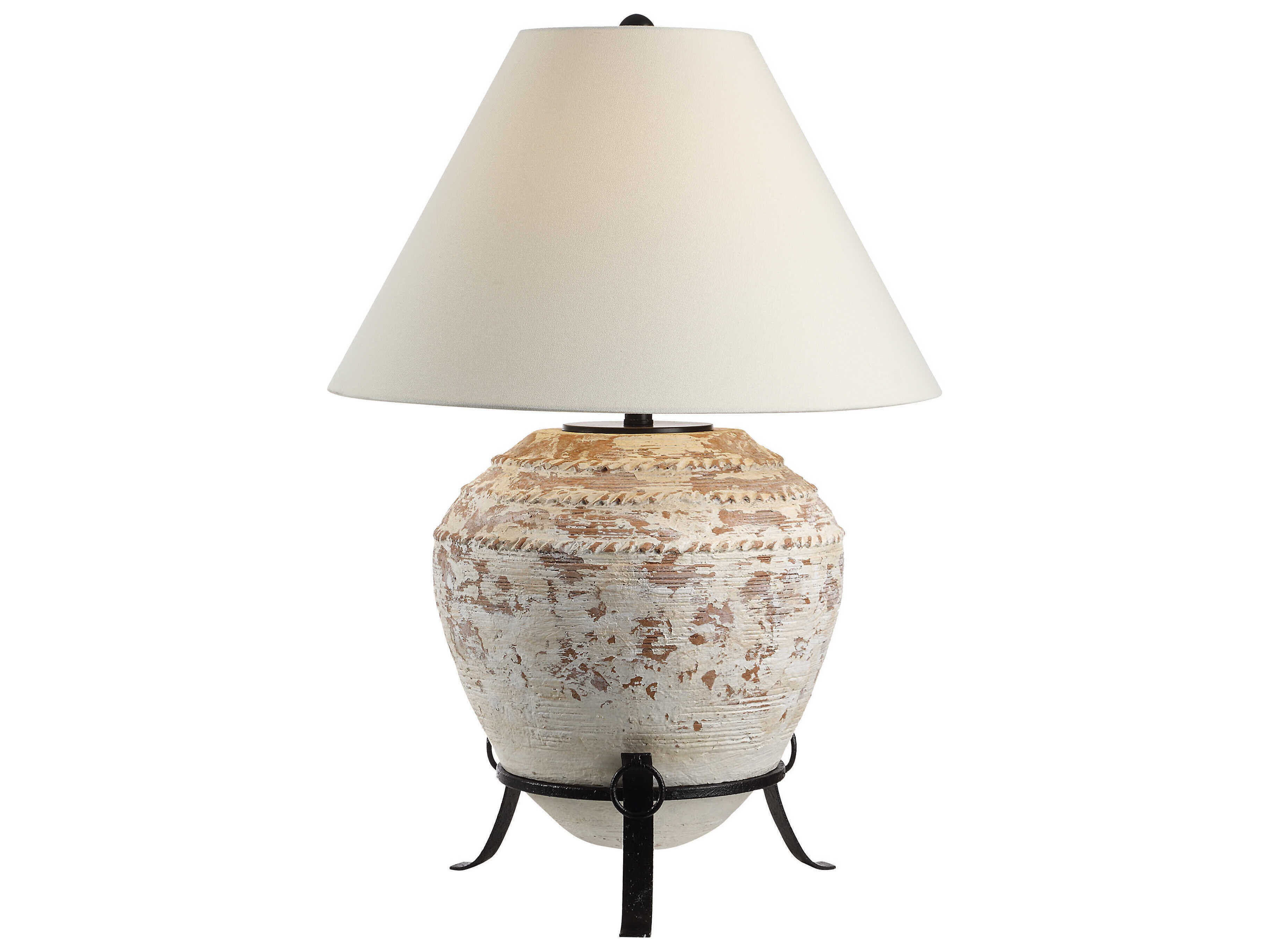 Renwil Silis Off White Brown Buffet Lamp