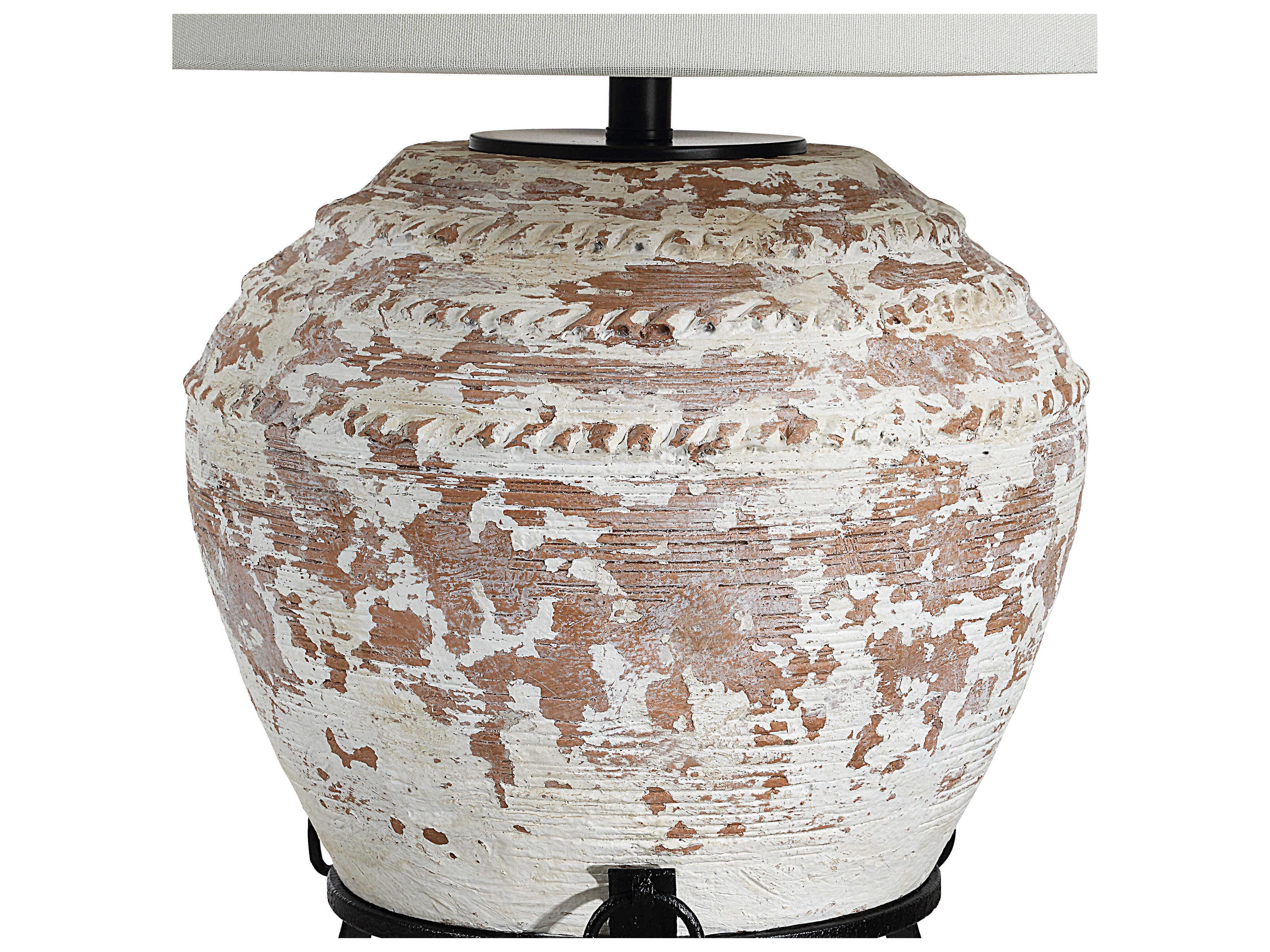Renwil Silis Off White Brown Buffet Lamp