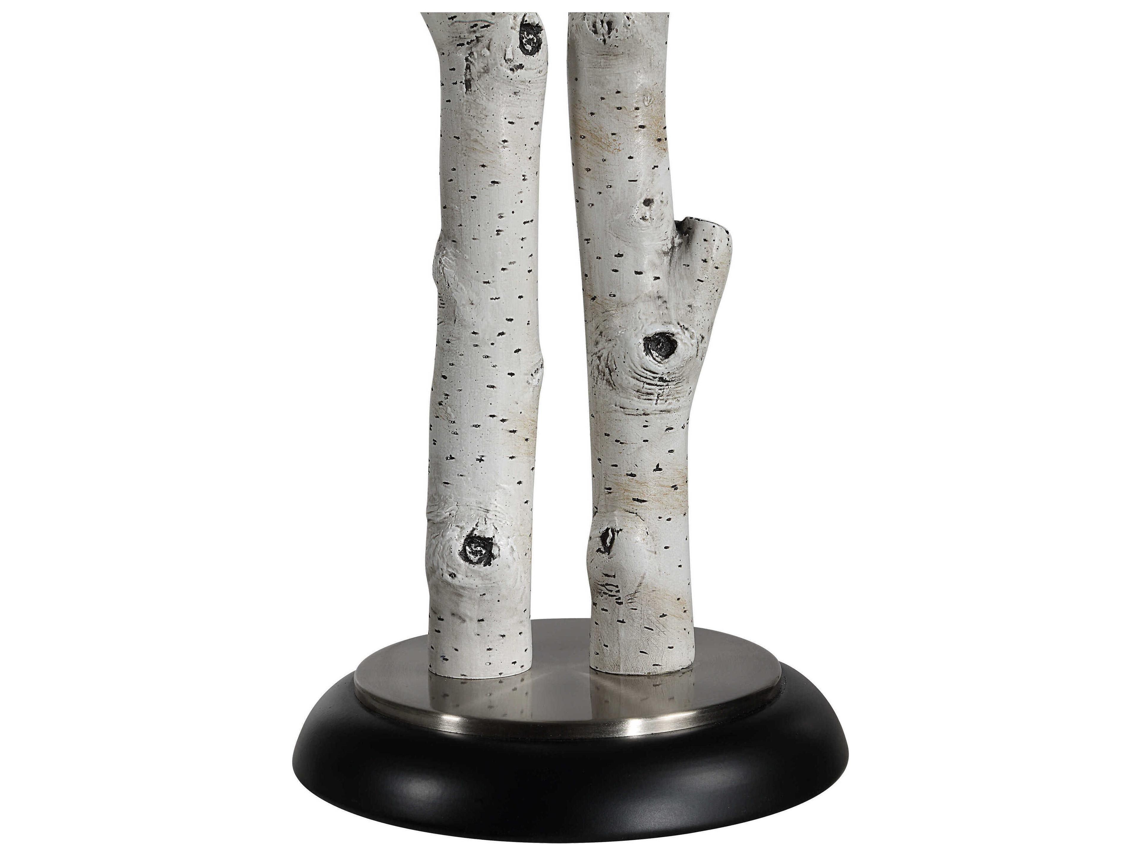 Renwil Leandro Faux Birch Tree Gray Buffet Lamp